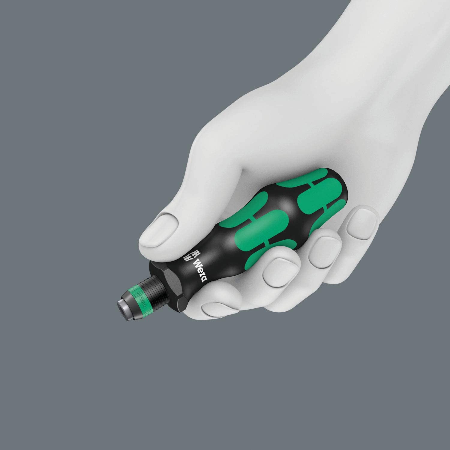 Wera Bit-Handhalter Kraftform Plus mit Rapidaptor Schnellwechselfutter, 119 mm, magnetisch, für 1/4 Zoll Bits