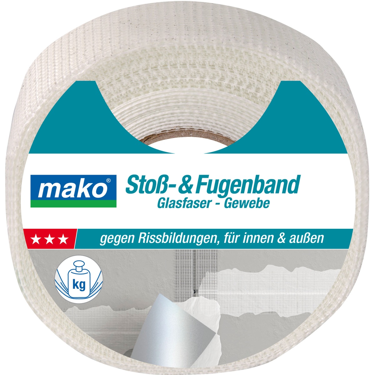 Mako Glasfaserband, weiß