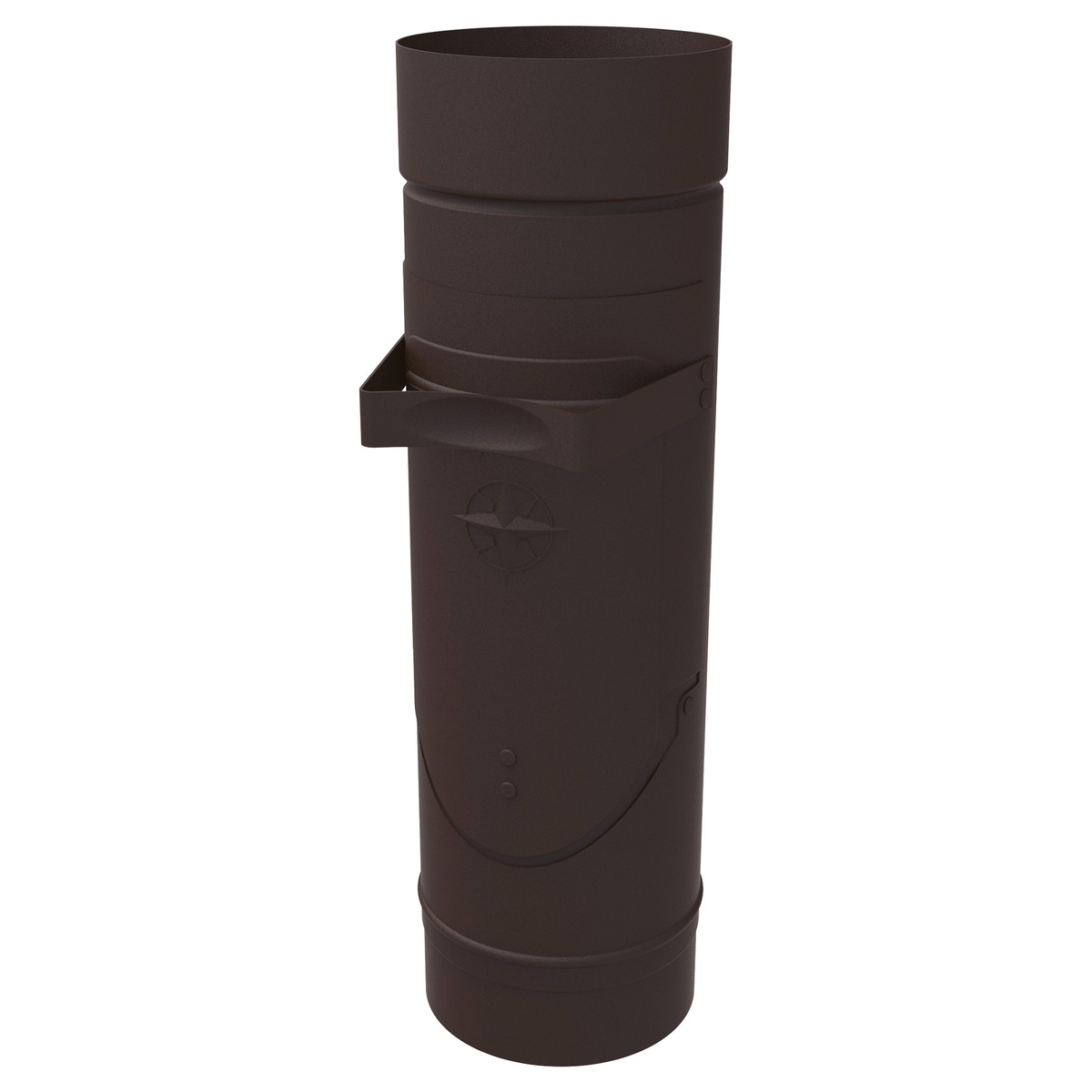 Zambelli Regenwasserklappe Ø 120 mm, Dunkelbraun RAL 8019, COLORDUR, mit Sieb, mit Zambelli-Logo - 1 Stk.