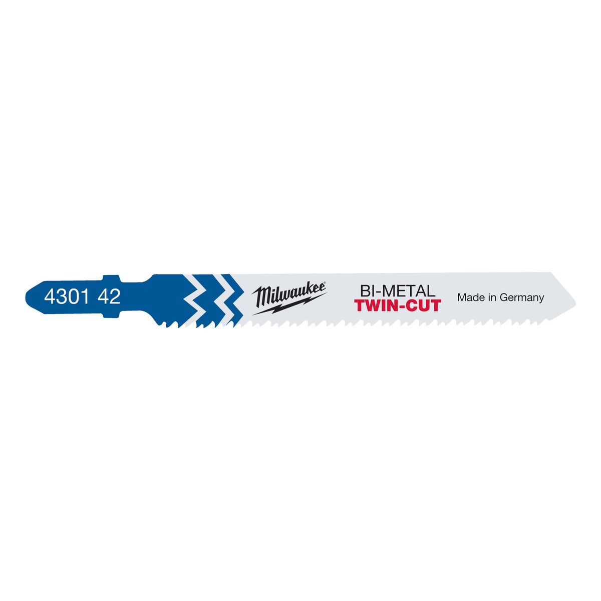 Milwaukee Stichsägeblatt Metall Bi-Metall 91 x 2,5/1,8 mm TWIN-CUT T123XF - 5 Stk.