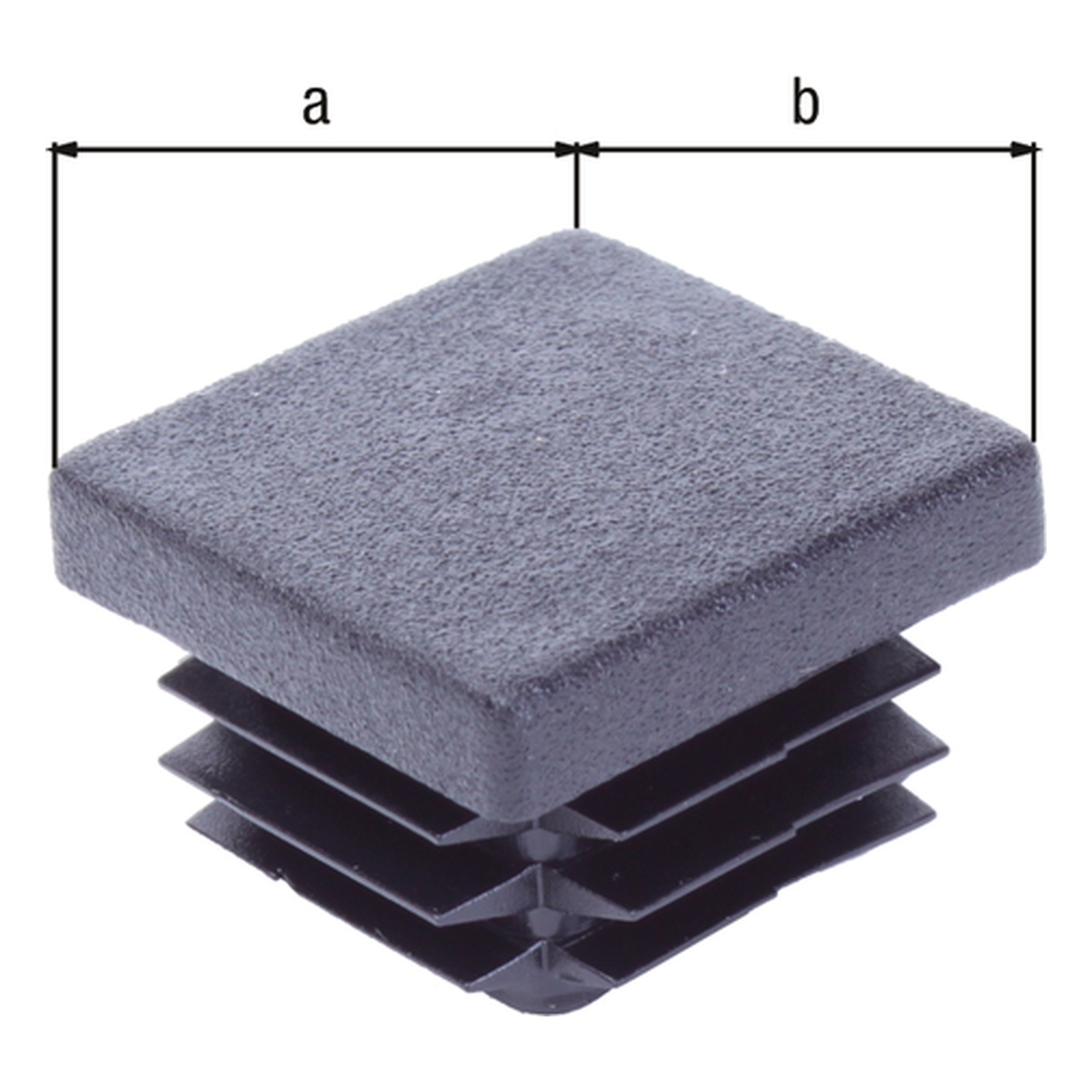 Alberts Pfostenkappe für Universalpfosten, 30 x 30 x 30 mm, Kunststoff, Farbe: schwarz - 4 Stk.