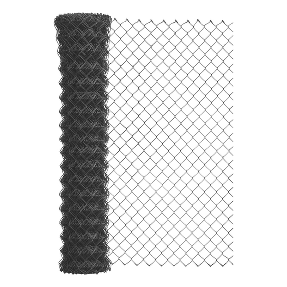 Alberts Maschendrahtgeflecht, 1500 x 15000 x 8,4 mm, Stahl roh, sendzimirverzinkt, anthrazit kunststoffbeschichtet RAL 7016, Baumkuchenwicklung - 1 Stk.