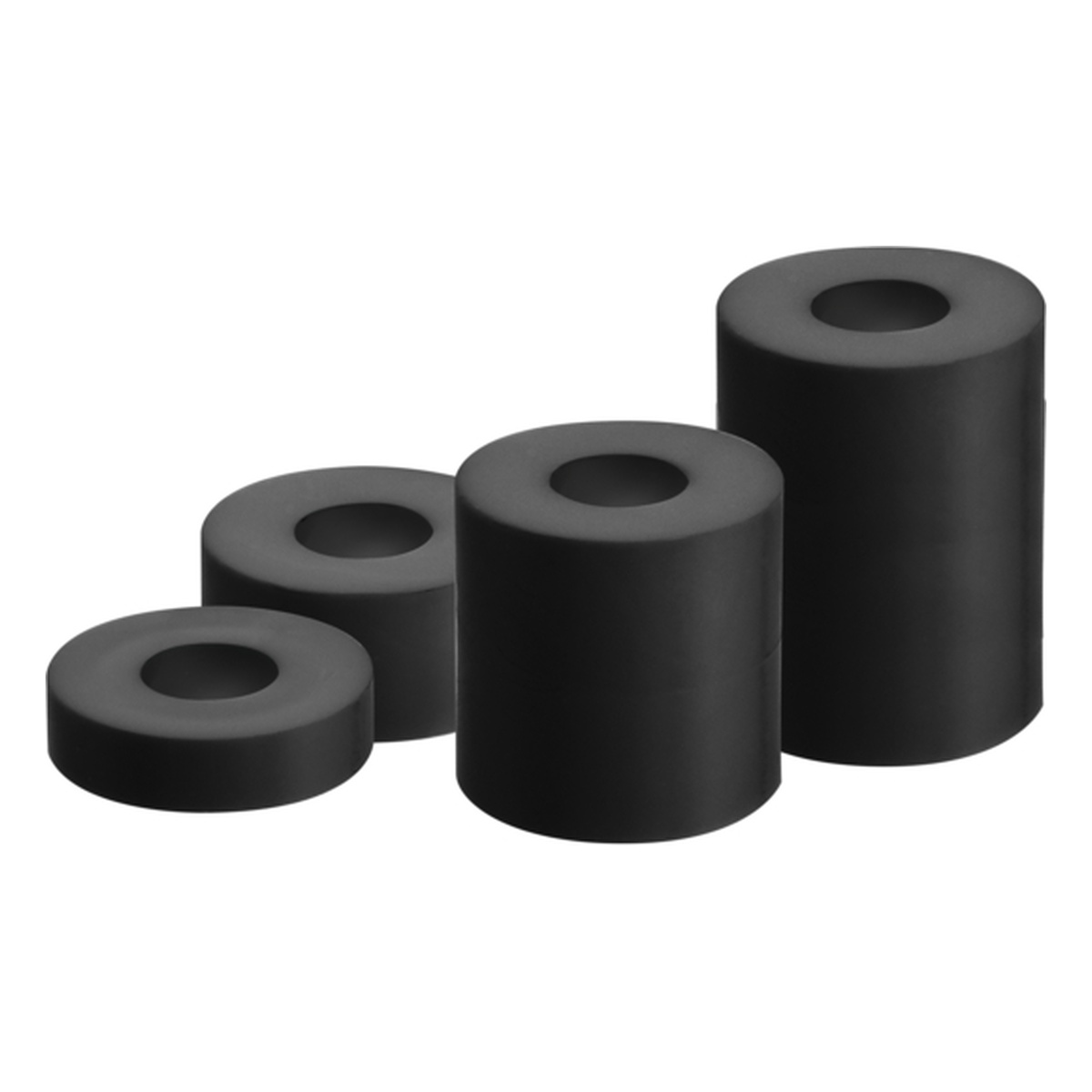 Alberts Distanzhülsenset für Schrauben, Kunststoff (Polystyrol), Farbe: schwarz - 5 Stk.