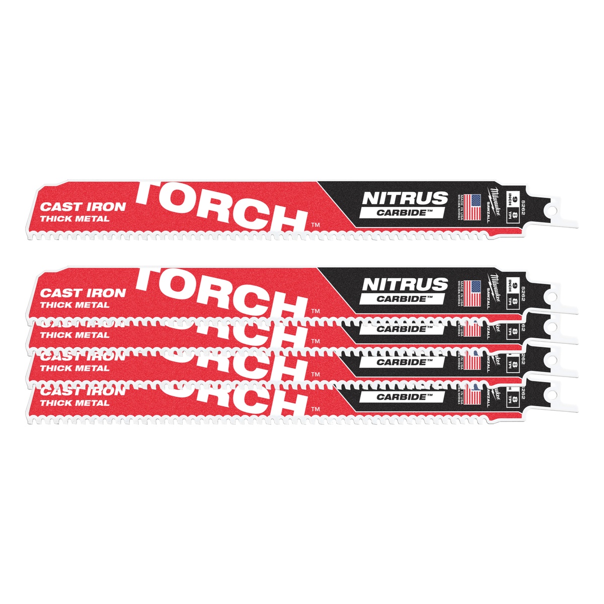 Milwaukee Säbelsägeblatt 230x8 mm TORCH_NITRUS - 5 Stk.