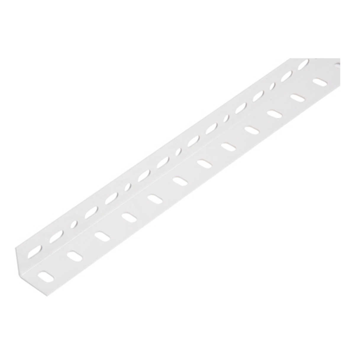 Alberts Conceptor Winkelprofil, gelocht, 25 x 25 x 1000 mm, Stahl roh, sendzimirverzinkt, weiß kunststoffbeschichtet RAL 9016 - 1 Stk.