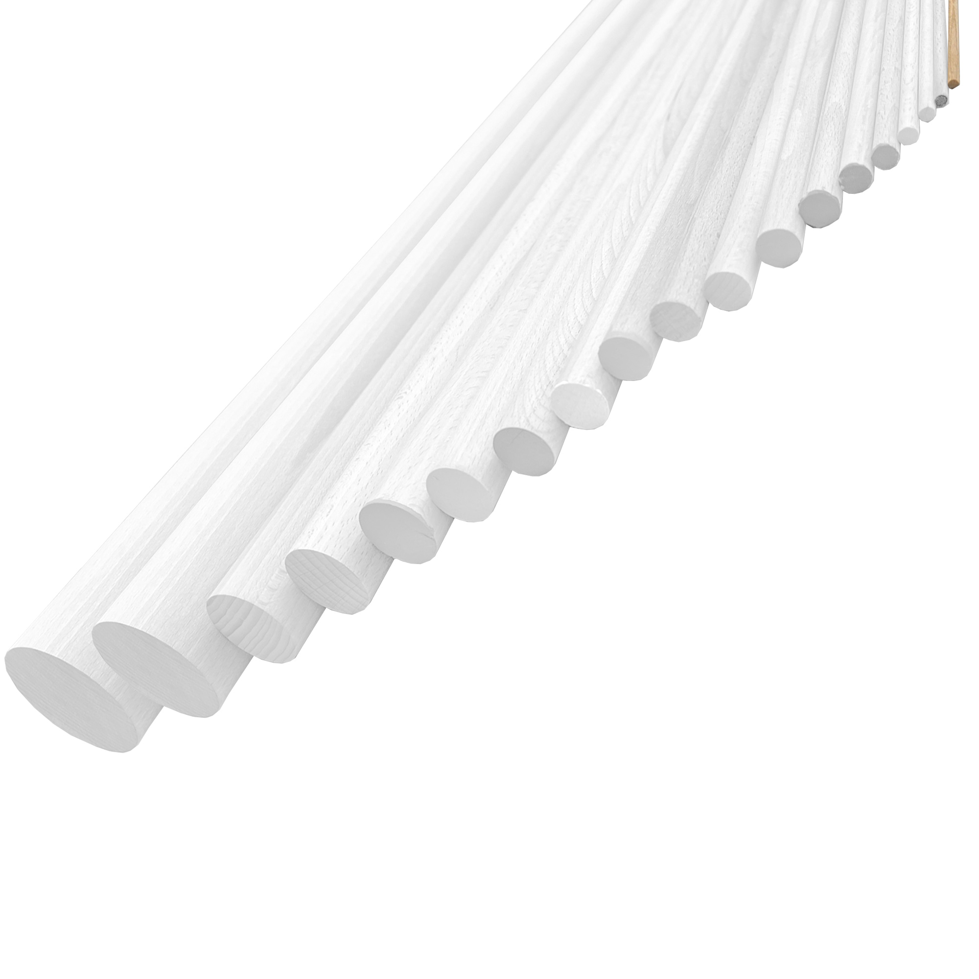 Facett Rundstab Buche 3 x 1000 mm, glatt - 1 Stk. Facett Rundstab Buche 3 x 1000 mm, glatt - 1 Stk.