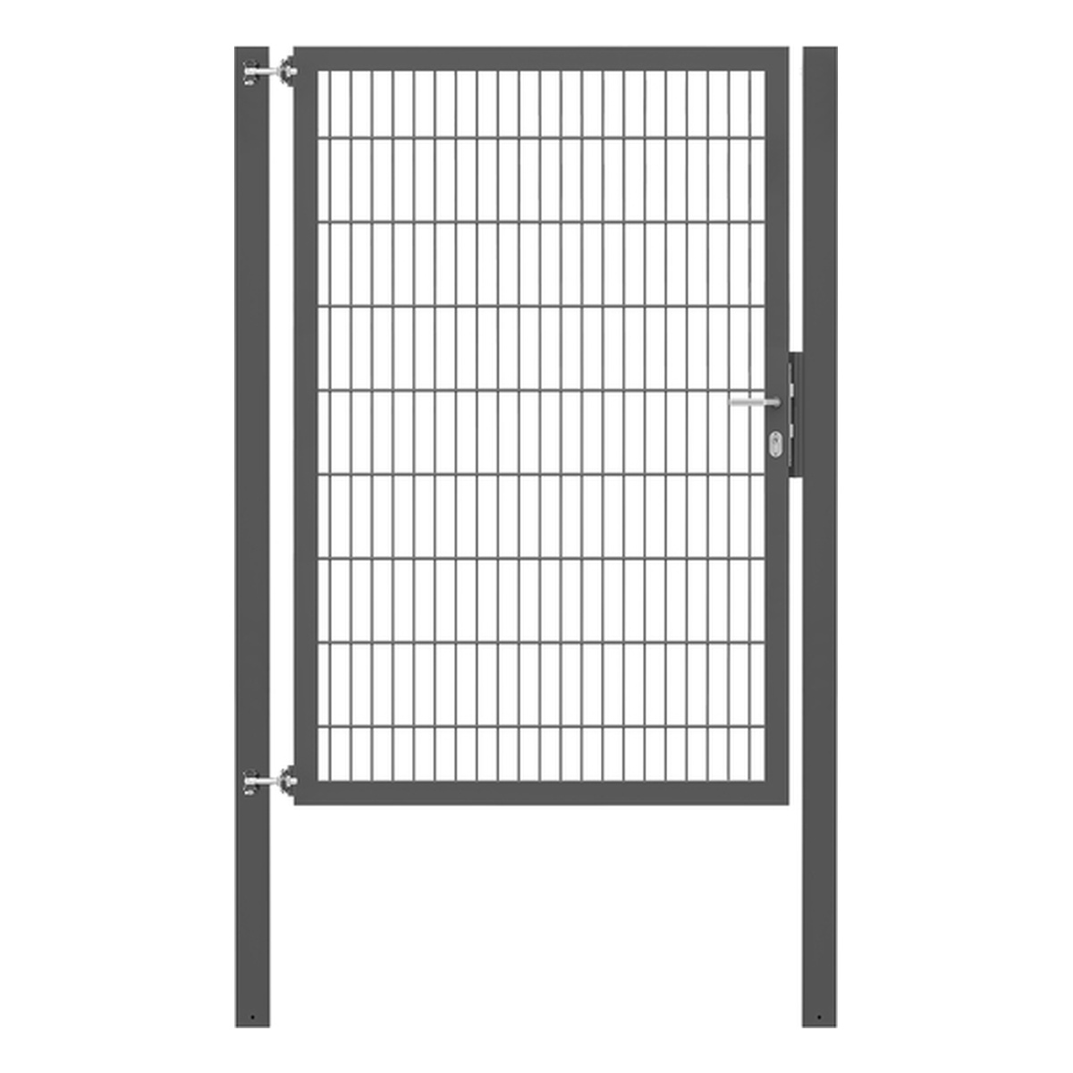 Alberts Einzeltor Flexo Plus, Typ 8/6/8, 1800 x 1250 mm, Pfosten: 80 x 80 mm, Stahl roh, feuerverzinkt, anthrazit kunststoffbeschichtet RAL 7016 - 1