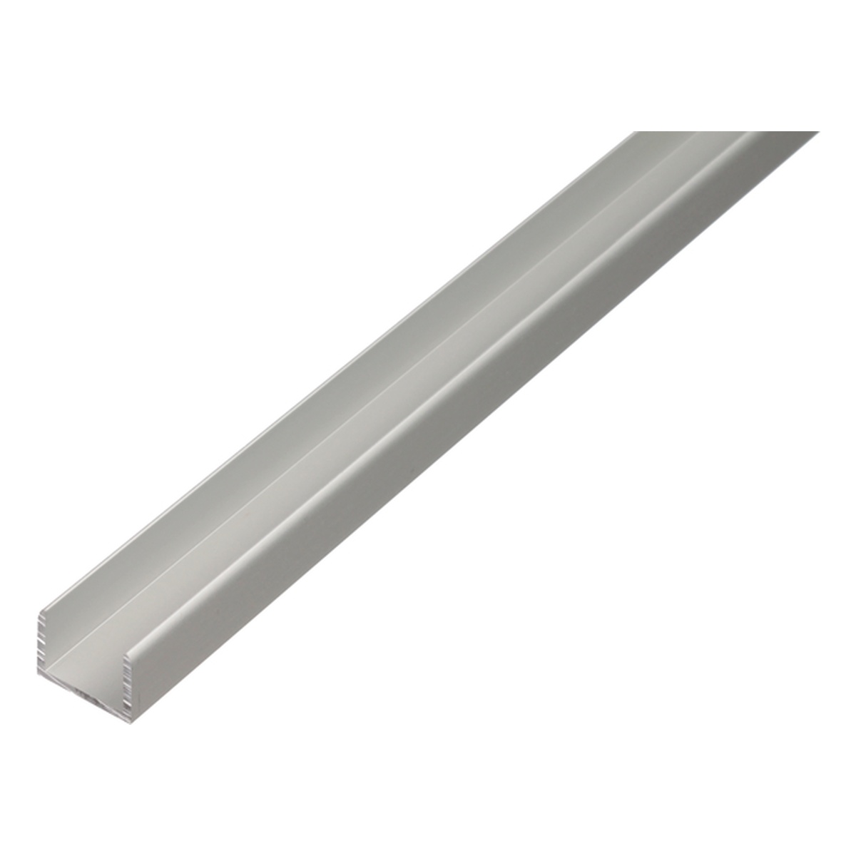 Alberts U-Profil, selbstklemmend, 24,6 x 2000 x 24 mm, Aluminium, silberfarbig eloxiert - 1 Stk.