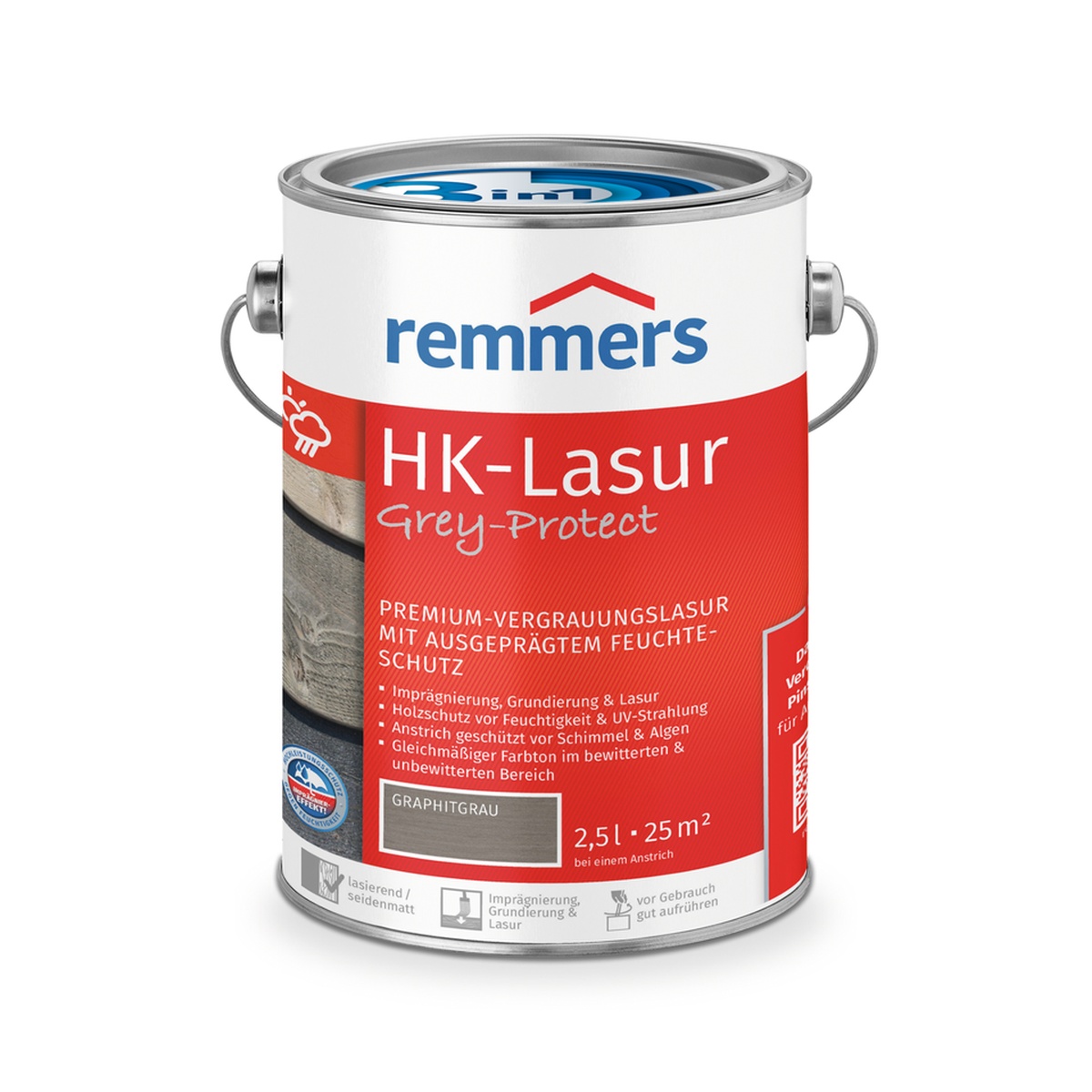 Remmers HK-Lasur 2,5 l graphitgrau Remmers HK-Lasur 2,5 l graphitgrau