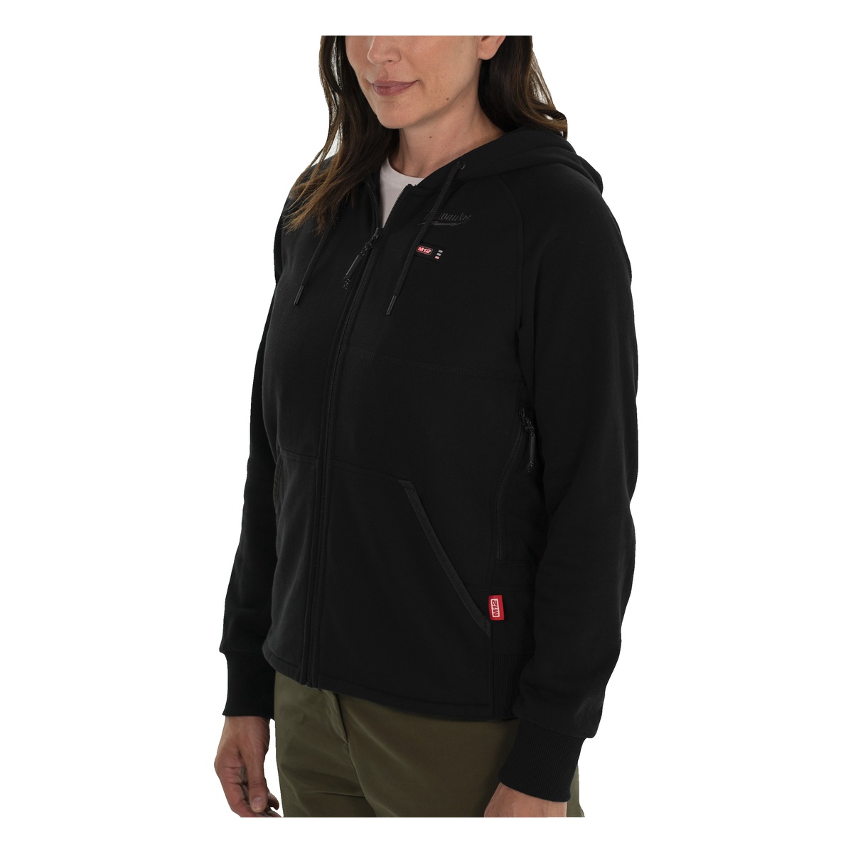 Milwaukee Akku-Heiz-Hoodie Damen XL, Schwarz, ohne Akkus und Ladegerät, M12 HHLBL1-0 - 1 Stk.