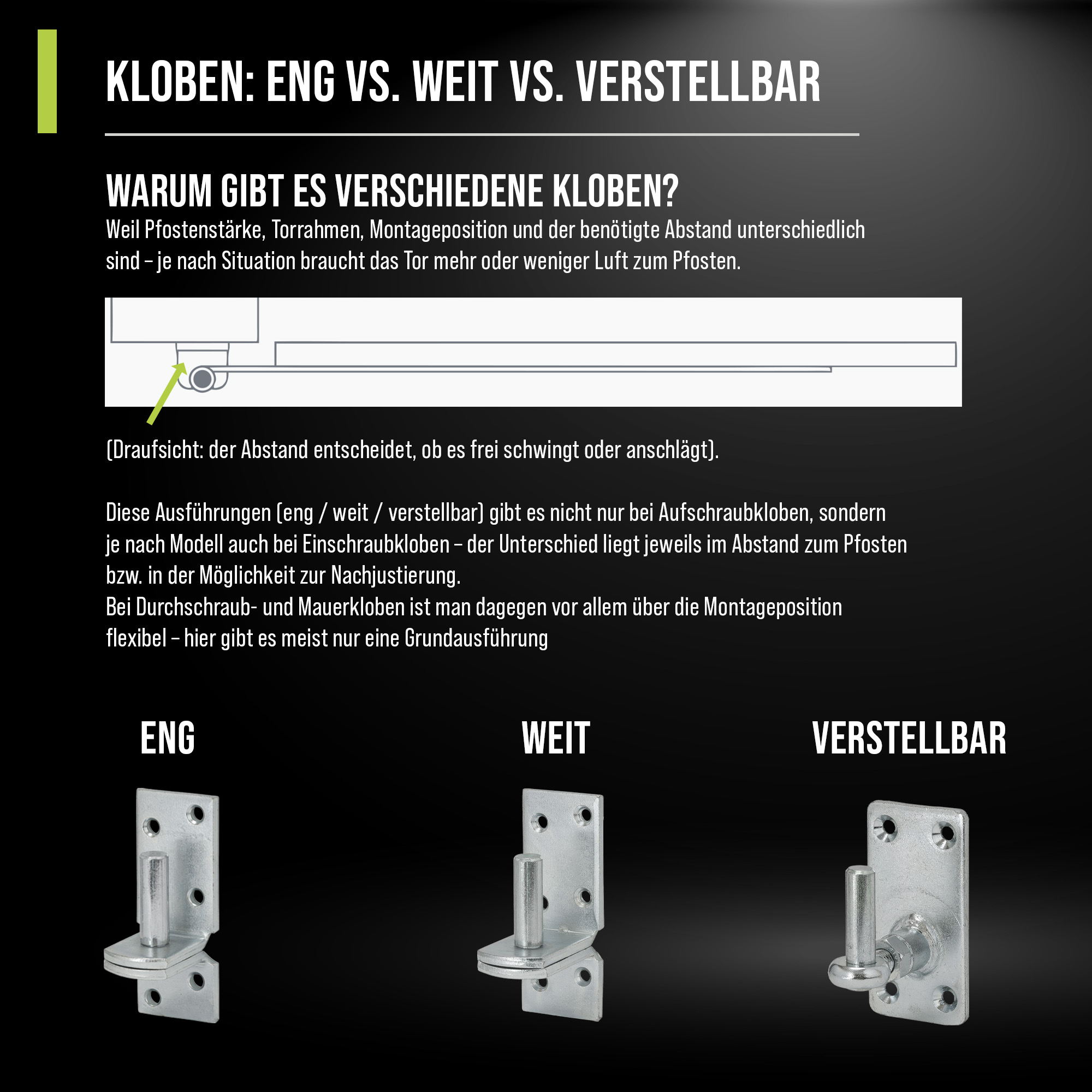 HAUS&DACH Ladenband Set 1000 mm blau verzinkt - Torband / Türband für Gartentor & Holztor inkl. Kloben zum Einschrauben Ø 16 mm / 160 mm