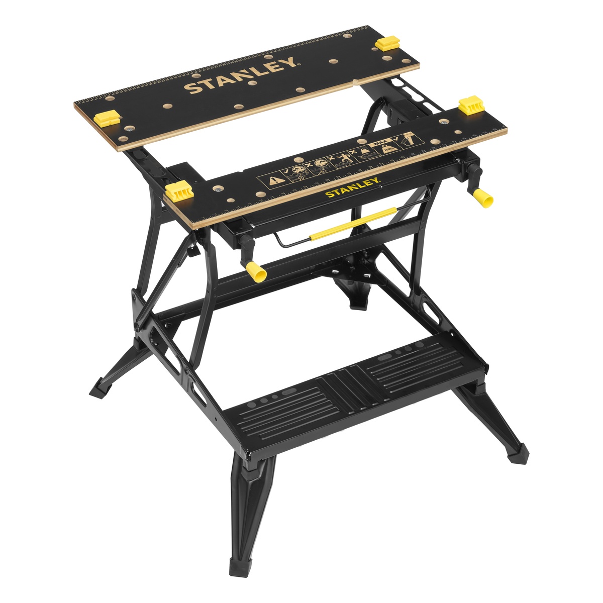 Stanley Workmate Deluxe 2-in-1, Werkbank und Spanntisch, Bambusplatte, bis 250 kg