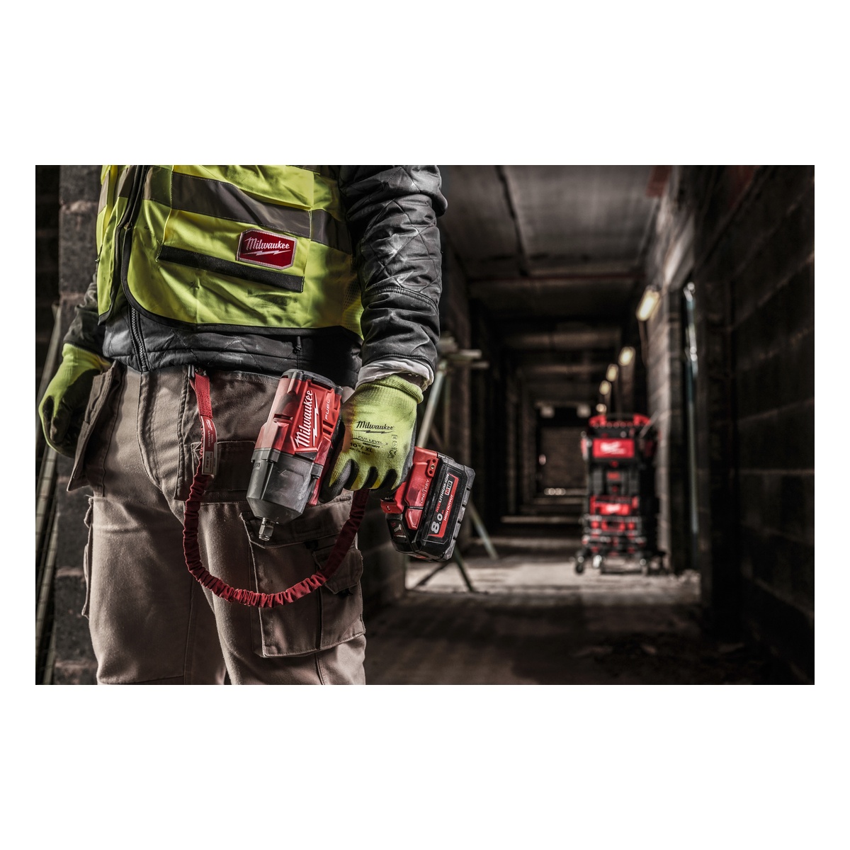 Milwaukee Hi-Vis Schnittschutzhandschuhe Klasse C, PU-beschichtet, Größe 10 (XL)