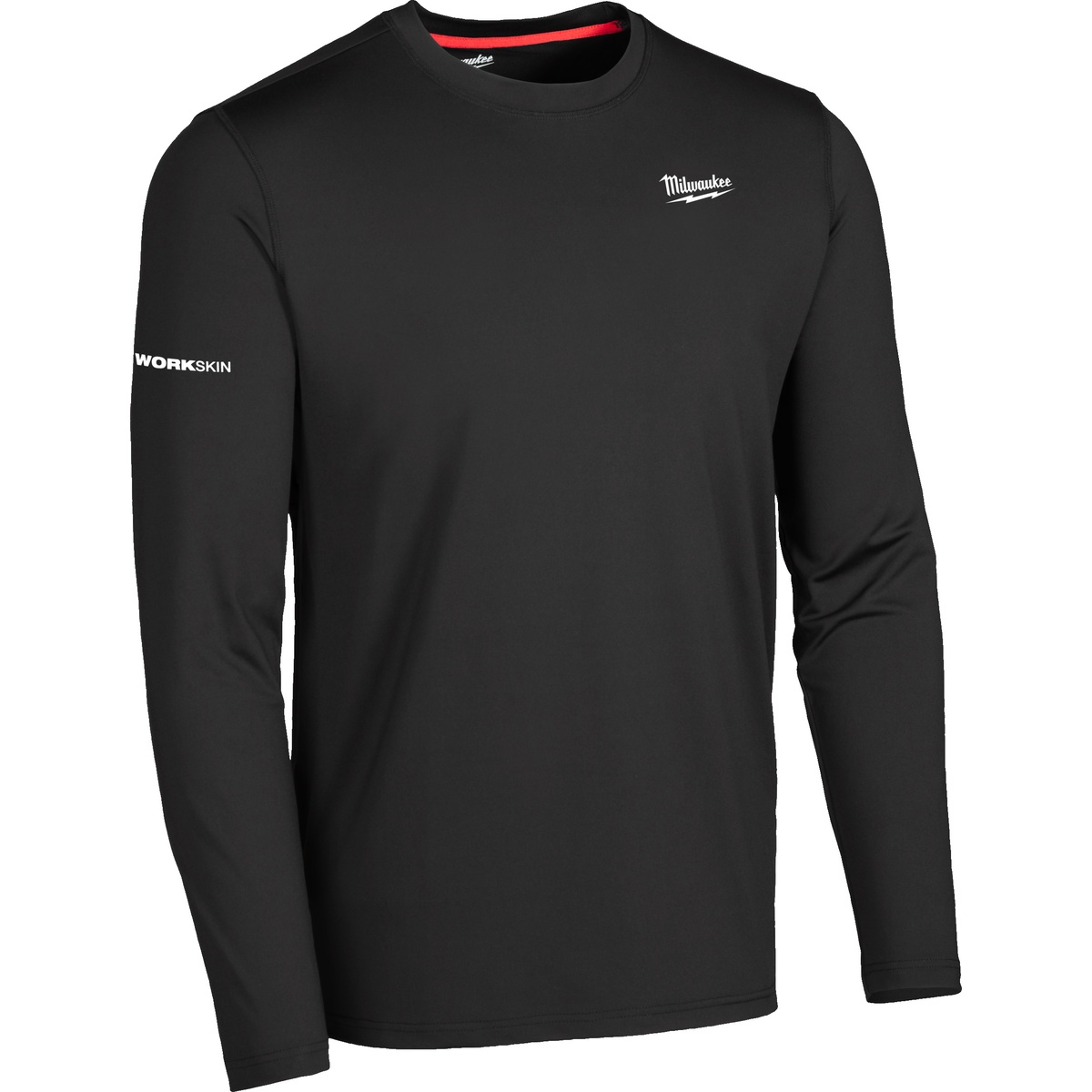 Milwaukee WORKSKIN Unterzieh-Langarmshirt schwarz, Größe XXXL, mit Fleece-Innenseite