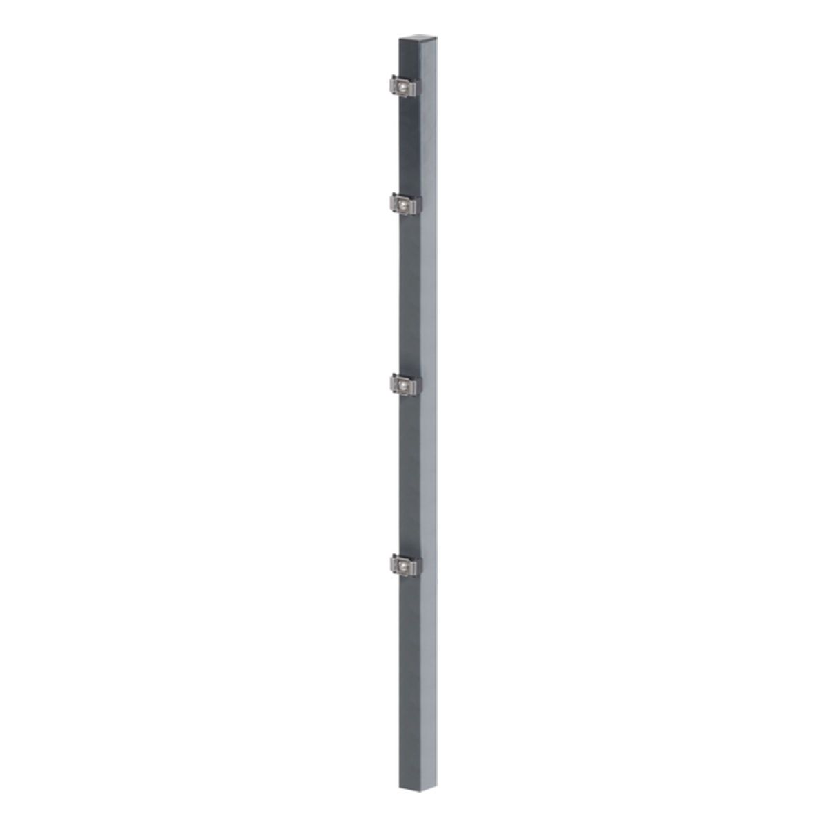 Alberts Zaunpfosten, 60 x 40 mm, zum Einbetonieren, anthrazit RAL 7016, verschiedene Größen Alberts Zaunpfosten, 60 x 40 mm, zum Einbetonieren, anthrazit RAL 7016, verschiedene Größen