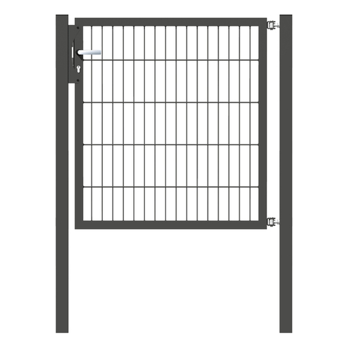 Alberts Einzeltor Flexo, Typ 6/5/6, für Zaunhöhe 1000 mm, 1000 mm breit, anthrazit RAL 7016 - 1 Stk. Alberts Einzeltor Flexo, Typ 6/5/6, für Zaunhöhe 1000 mm, 1000 mm breit, anthrazit RAL 7016 - 1 Stk.
