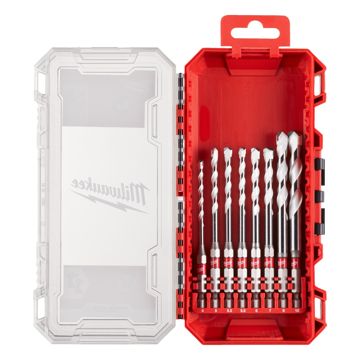 Milwaukee SHOCKWAVE Multimaterialbohrer 1/4" Hex Set, 8tlg.