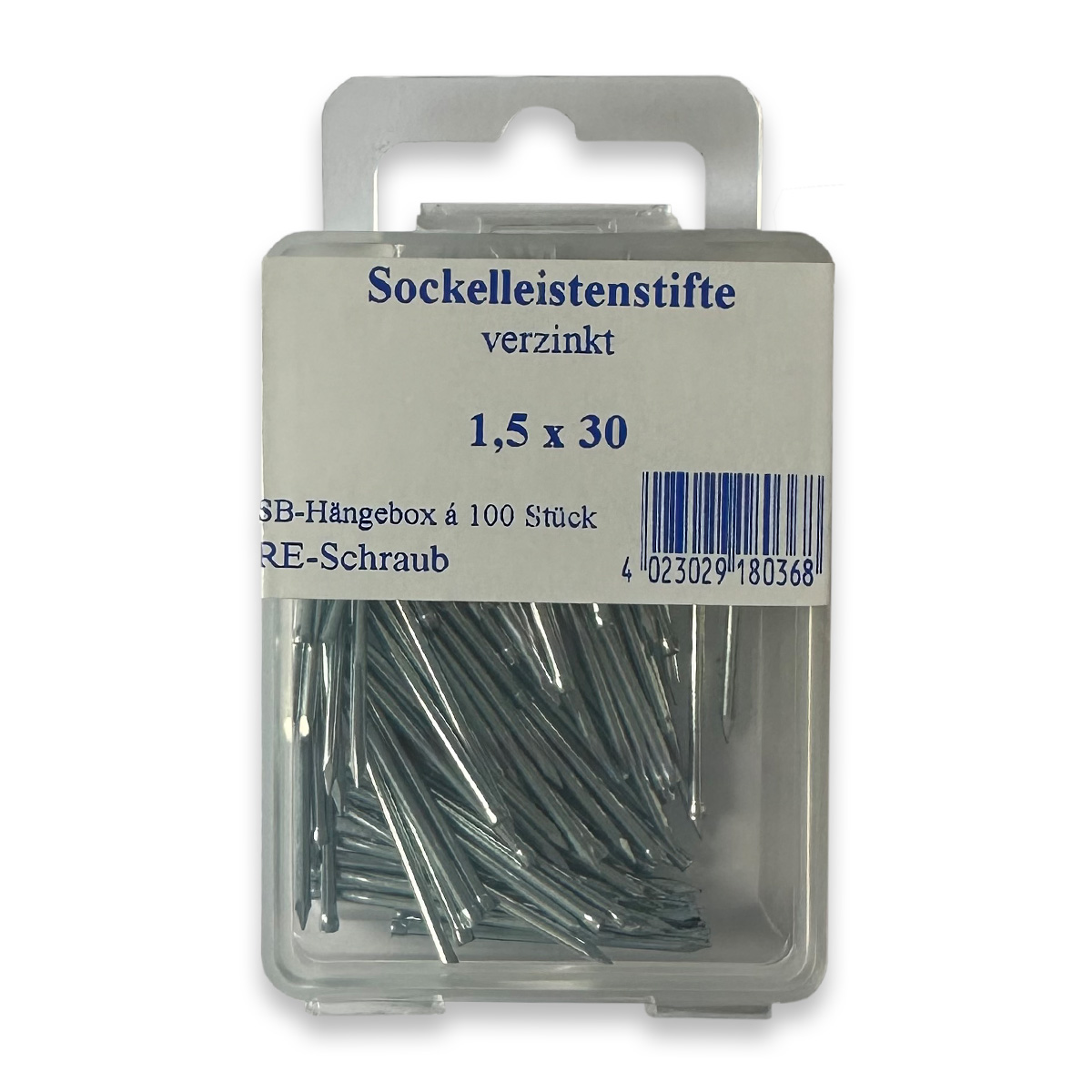 RE-Schraub Sockelleistenstifte verzinkt 1,5 x 30 mm