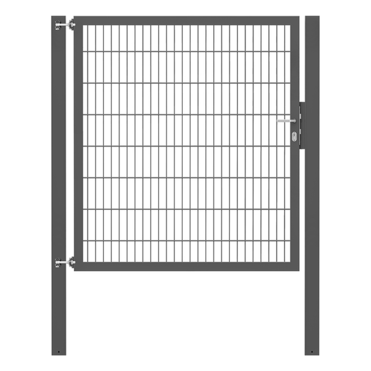 Alberts Einzeltor Flexo Plus, Typ 8/6/8, 1600 x 1500 mm, Pfosten: 100 x 100 mm, Stahl roh, feuerverzinkt, anthrazit kunststoffbeschichtet RAL 7016 - 1 Stk.