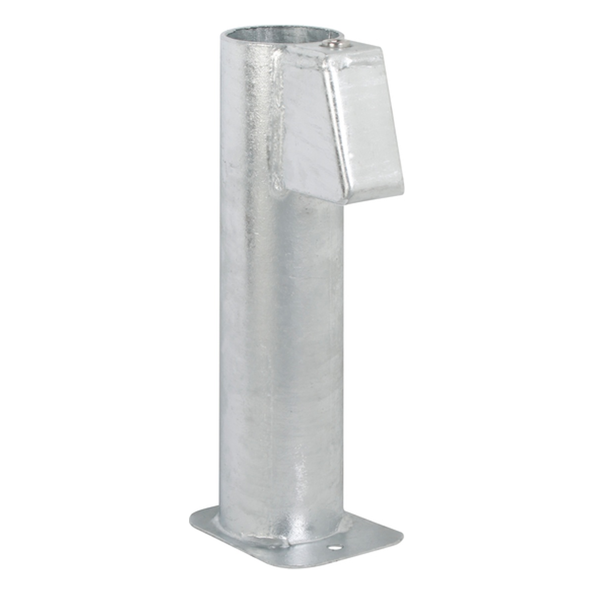 Alberts Bodenhülse für Schilderpfosten, mit montierter Klemmbacke, 112 x 87 x 502 mm, für Rohr-Ø: 76 mm, Stahl roh, feuerverzinkt - 1 Stk.