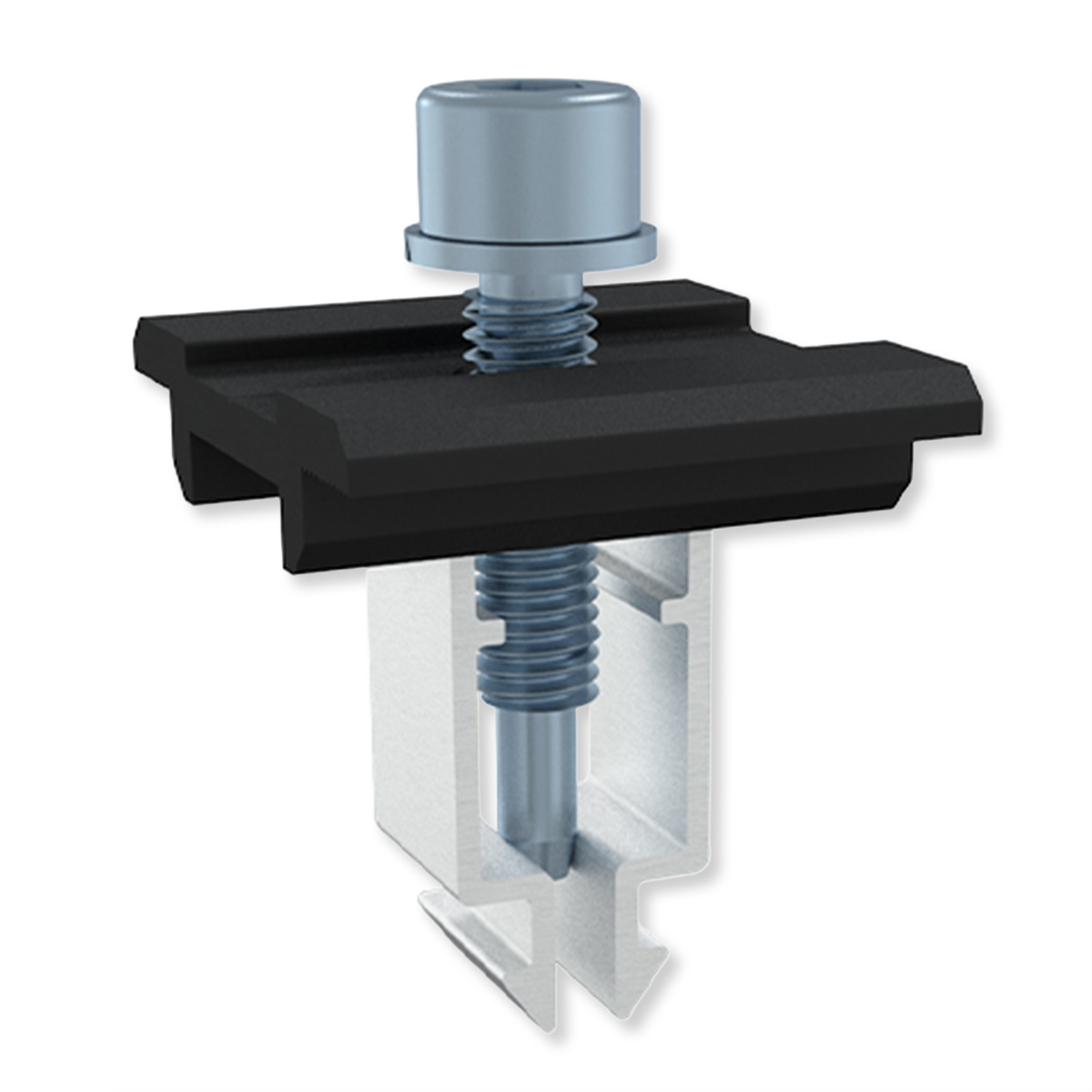 Eurotec Mittelklemme Fastfix, schwarz, 28 - 35 x 37,6 mm