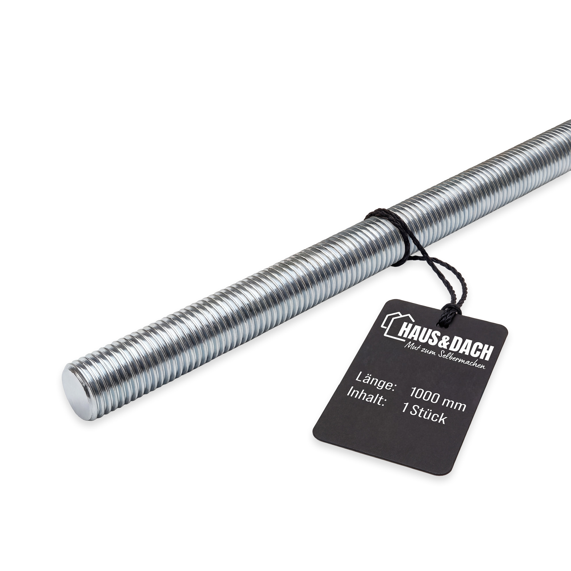 HAUS&DACH Gewindestange M4x1000 mm DIN 975 - Gewindestab für Montage, Bau & Befestigung, Stahl galvanisch verzinkt - 1 Stk.