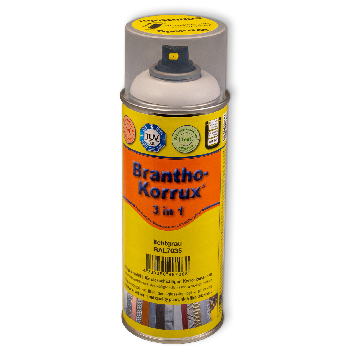 Brantho-Korrux "3 in 1"-Komfort-Sprühdose RAL 7035 lichtgrau 400 ml