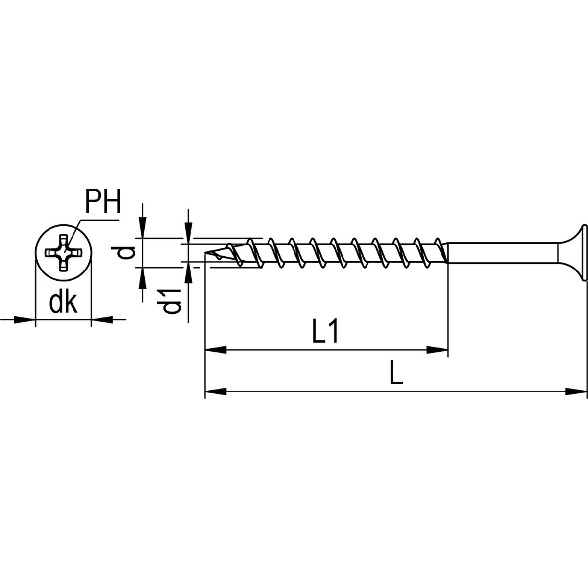 Reisser Schnellbauschraube 3,9x55 mm, Grobgewinde/Teilgewinde, PH2 - 500 Stk.