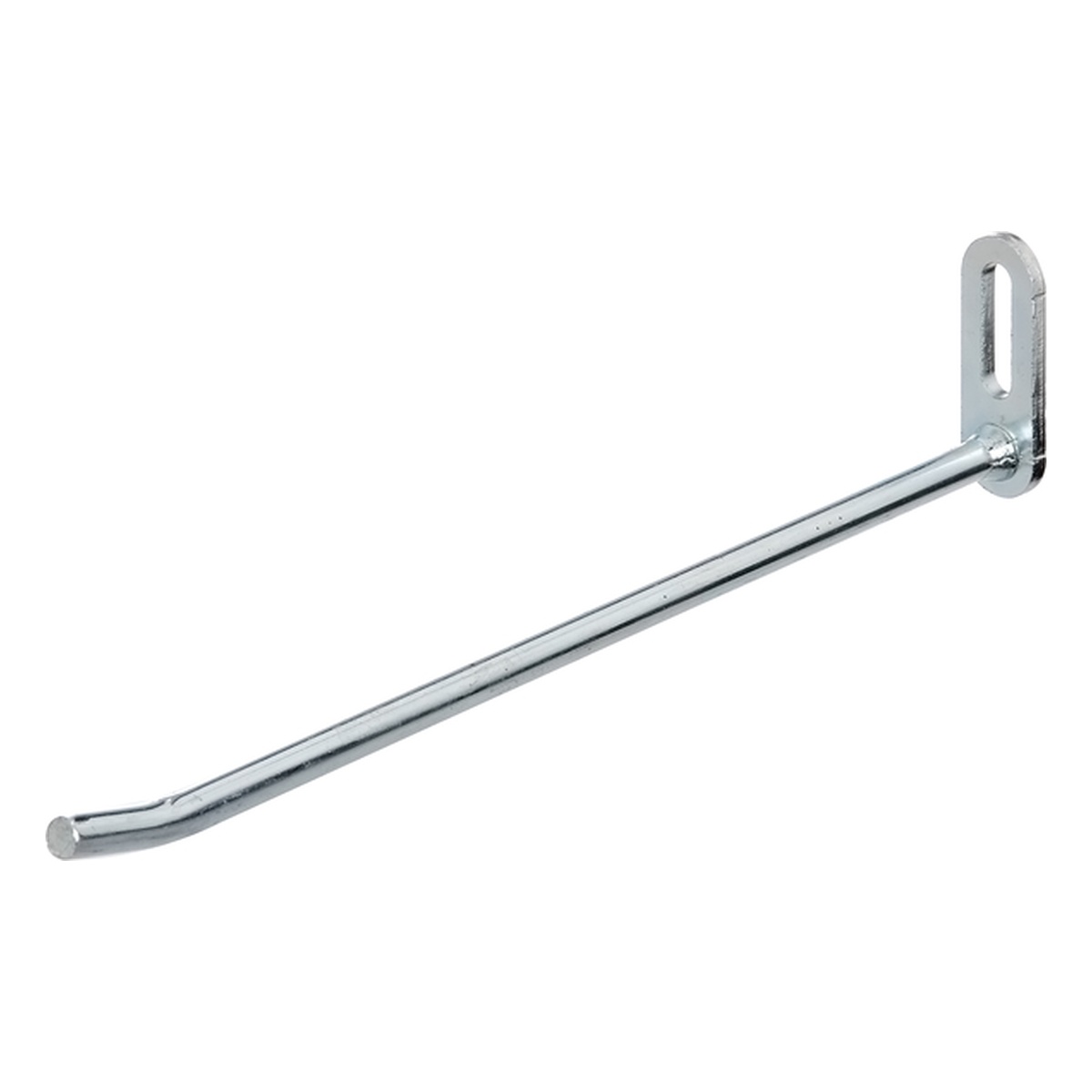 Alberts Lochplattenhaken, abgewinkelt, 200 x 47 x 16 mm, Stahl roh, galvanisch blau verzinkt - 1 Stk.