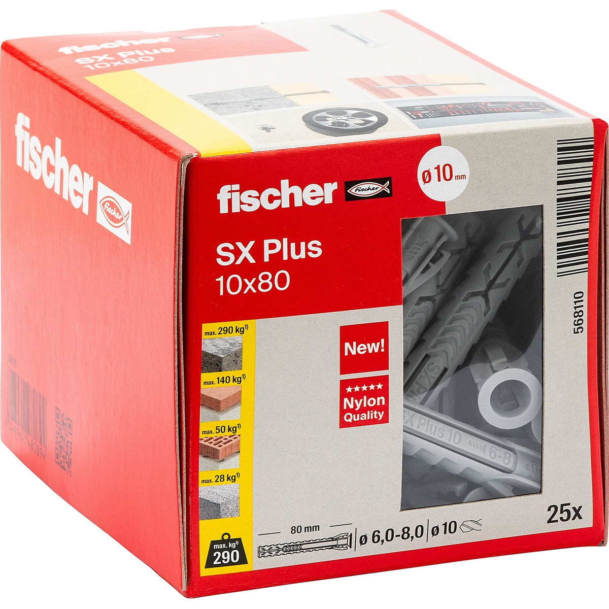 Fischer Dübel SX Plus 10 x 80 mm - 25 Stk.