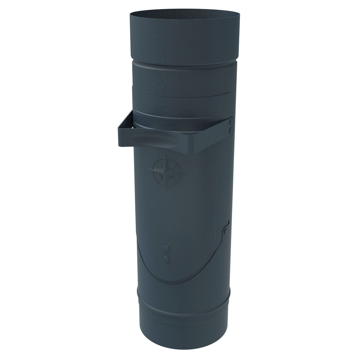 Zambelli Regenwasserklappe Ø 120 mm, Anthrazit RAL 7016, COLORDUR, mit Sieb, mit Zambelli-Logo - 1 Stk.