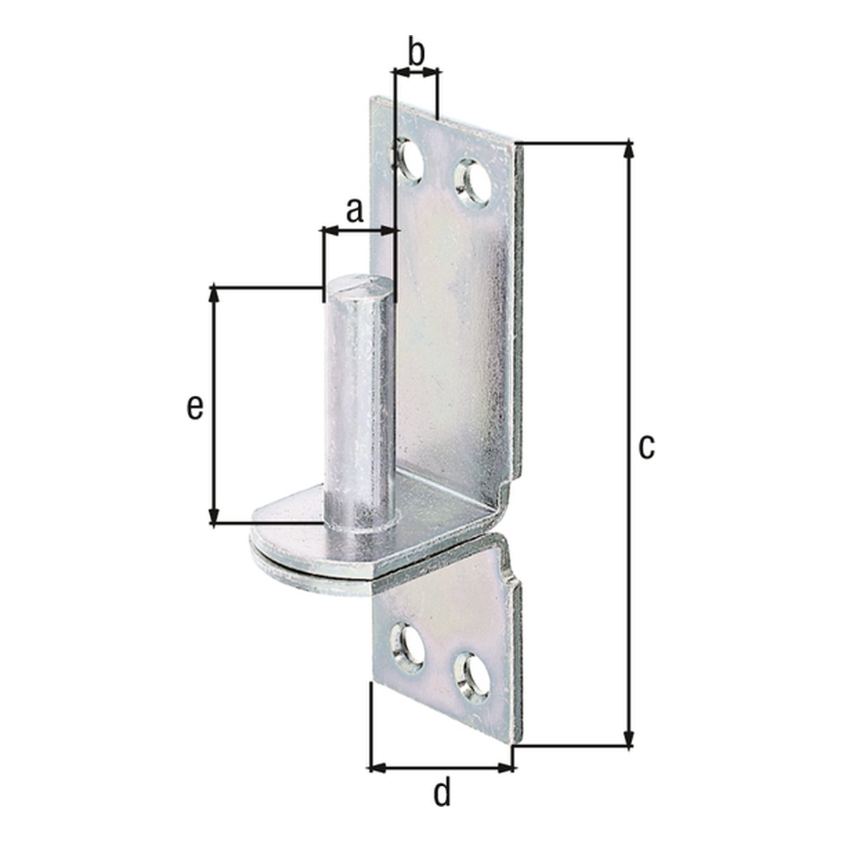 Alberts Kloben auf Platte verzinkt DI Ø13 mm Eng