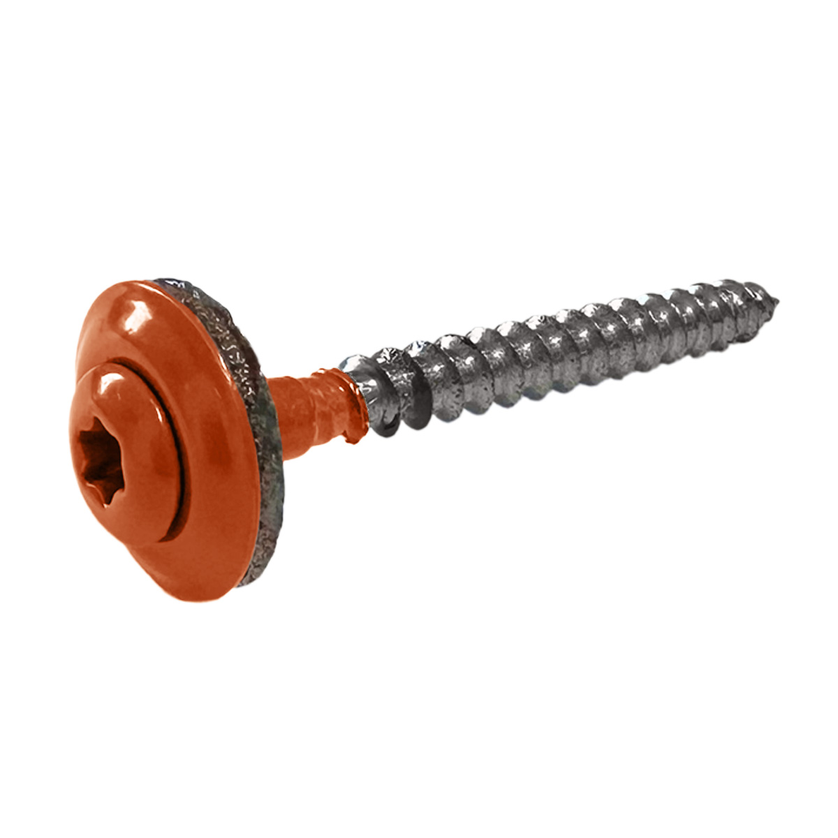 Spenglerschraube 4,5 x 45 mm, RAL 8004 Kupferbraun, Edelstahl A2, 2-teilig, 1 Stk.