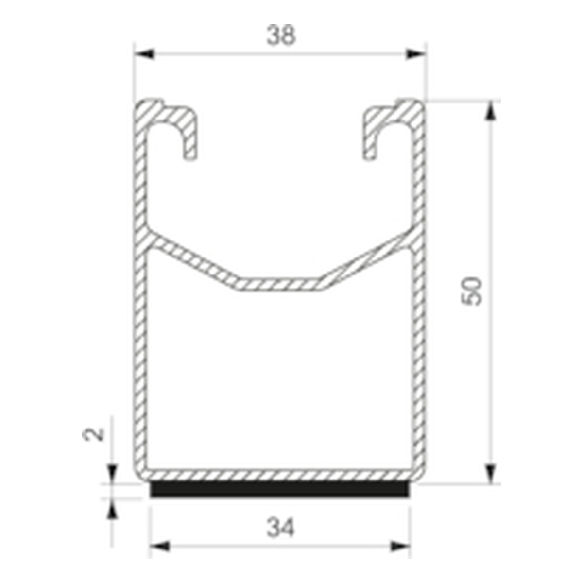 fischer Profil SolarMetal L H50 110 mm EPDM AL Aluminium - 50 Stk.