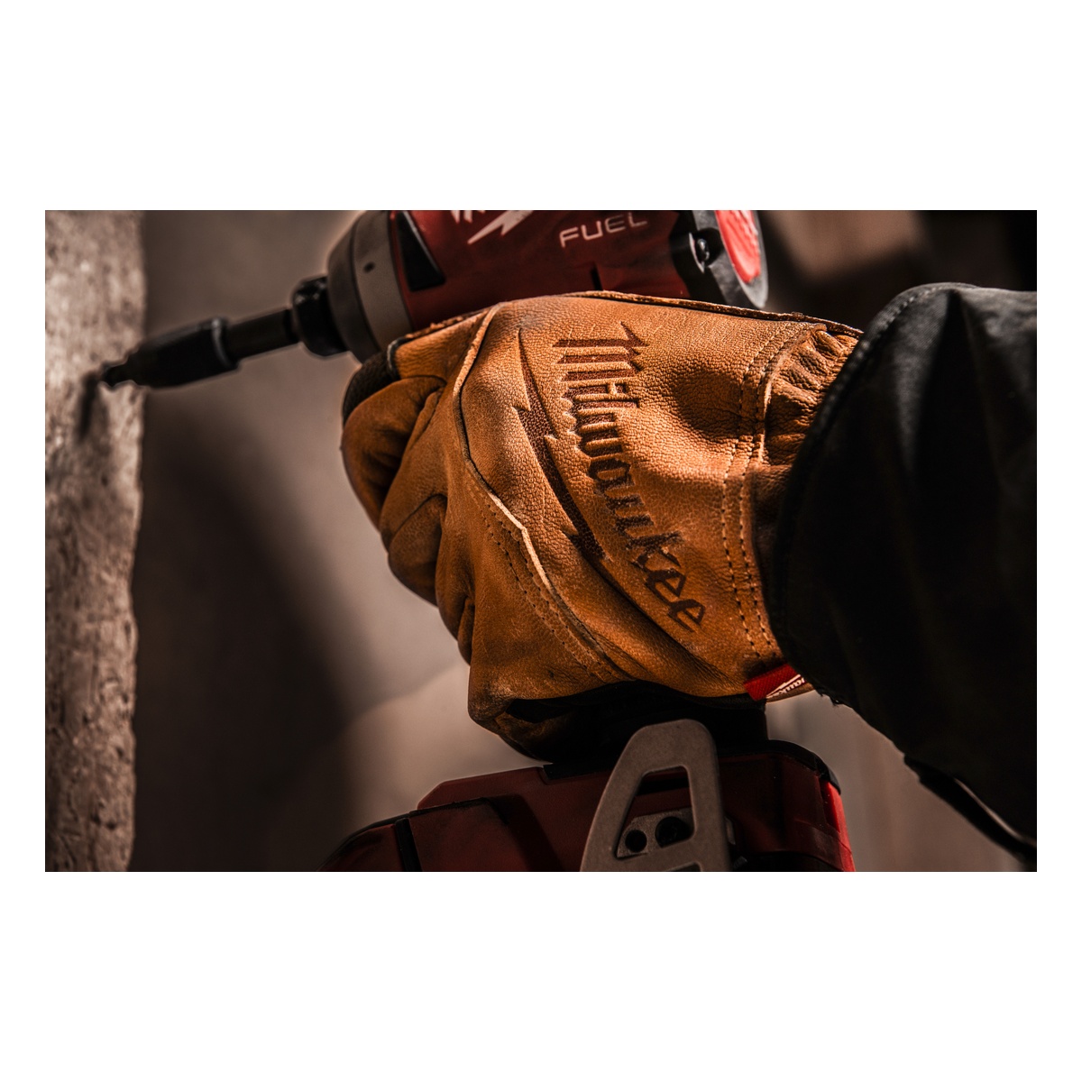 Milwaukee Leder-Arbeitshandschuhe aus Ziegenleder, Größe 9 (L)