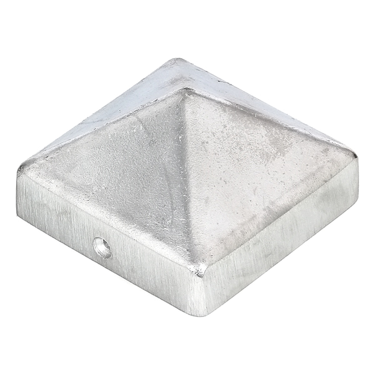 Alberts Pfostenkappe für Holzpfosten, hohe Form, 70 x 70 mm, Aluminiumguss, blank - 1 Stk.