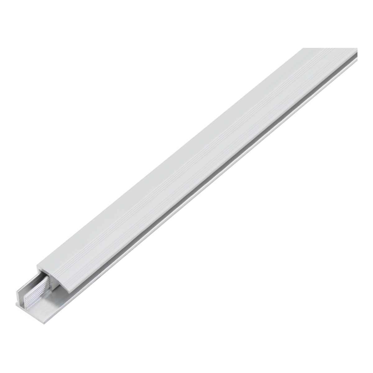 Alberts Abschlussprofil Duo, 22 x 1000 x 18,6 mm, Aluminium, Trägerprofil: blank, Deckprofil: silberfarbig eloxiert - 1 Stk.