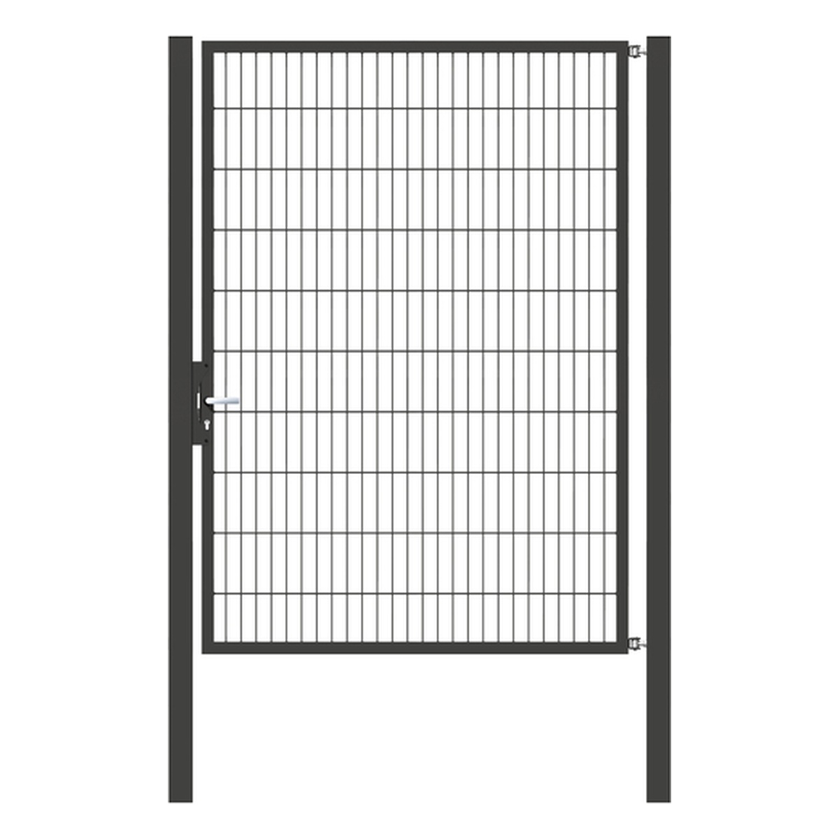 Alberts Einzeltor Flexo, Typ 6/5/6, 2000 x 1500 mm, Pfosten: 80 x 80 mm, Stahl roh, feuerverzinkt, anthrazit kunststoffbeschichtet RAL 7016 - 1 Stk.