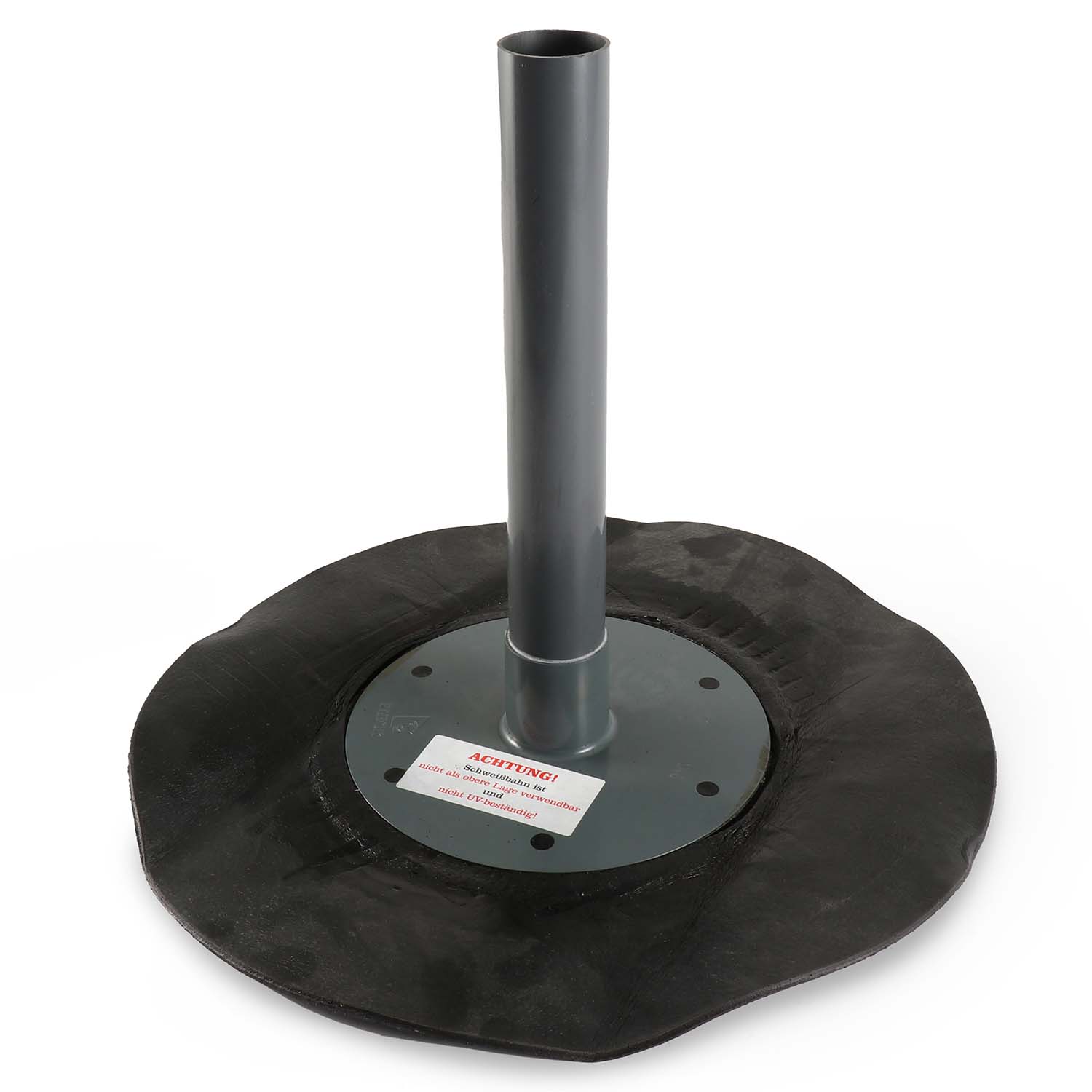 Fleck Flachdach-Unterteil DN 50 mit Flansch aus Bitumen-Schweißbahn