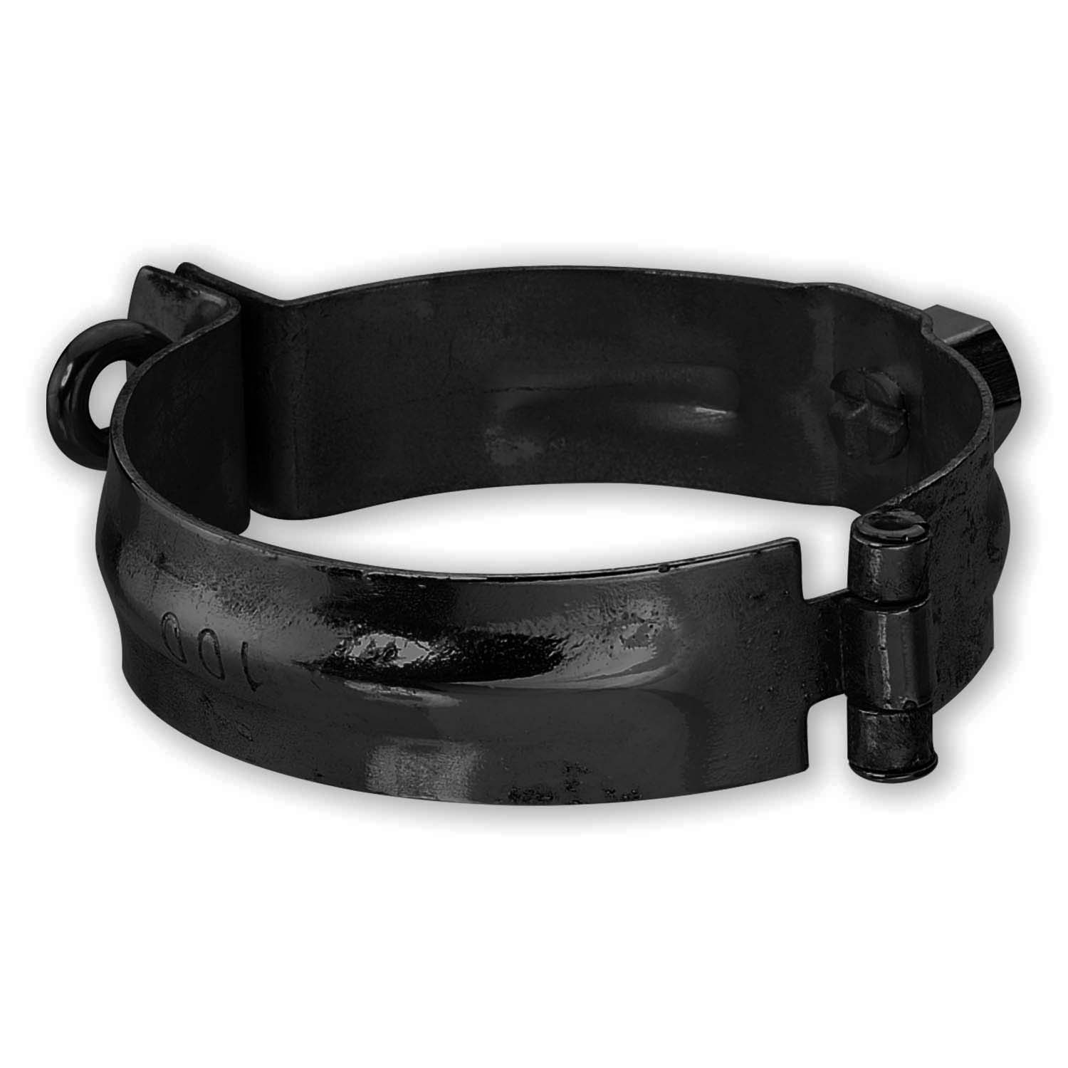 Zambelli Fallrohrschelle 80/M10 Stahl beschichtet, Farbe Schwarz, für Stockschraube Zambelli Fallrohrschelle 80/M10 Stahl beschichtet, Farbe Schwarz, für Stockschraube