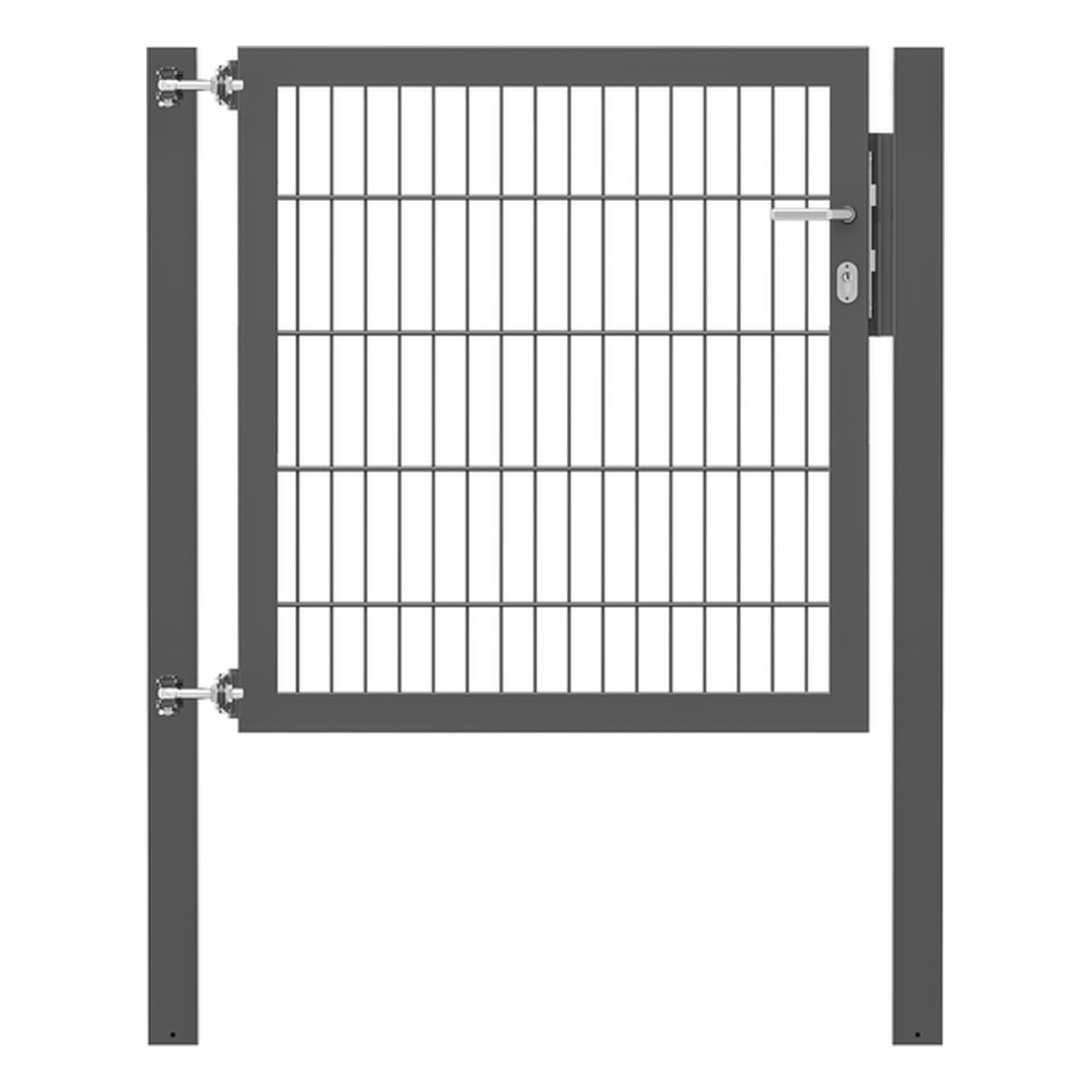 Alberts Einzeltor Flexo Plus, Typ 8/6/8, 1000 x 1000 mm, Pfosten: 100 x 100 mm, Stahl roh, feuerverzinkt, anthrazit kunststoffbeschichtet RAL 7016 - 1 Stk.