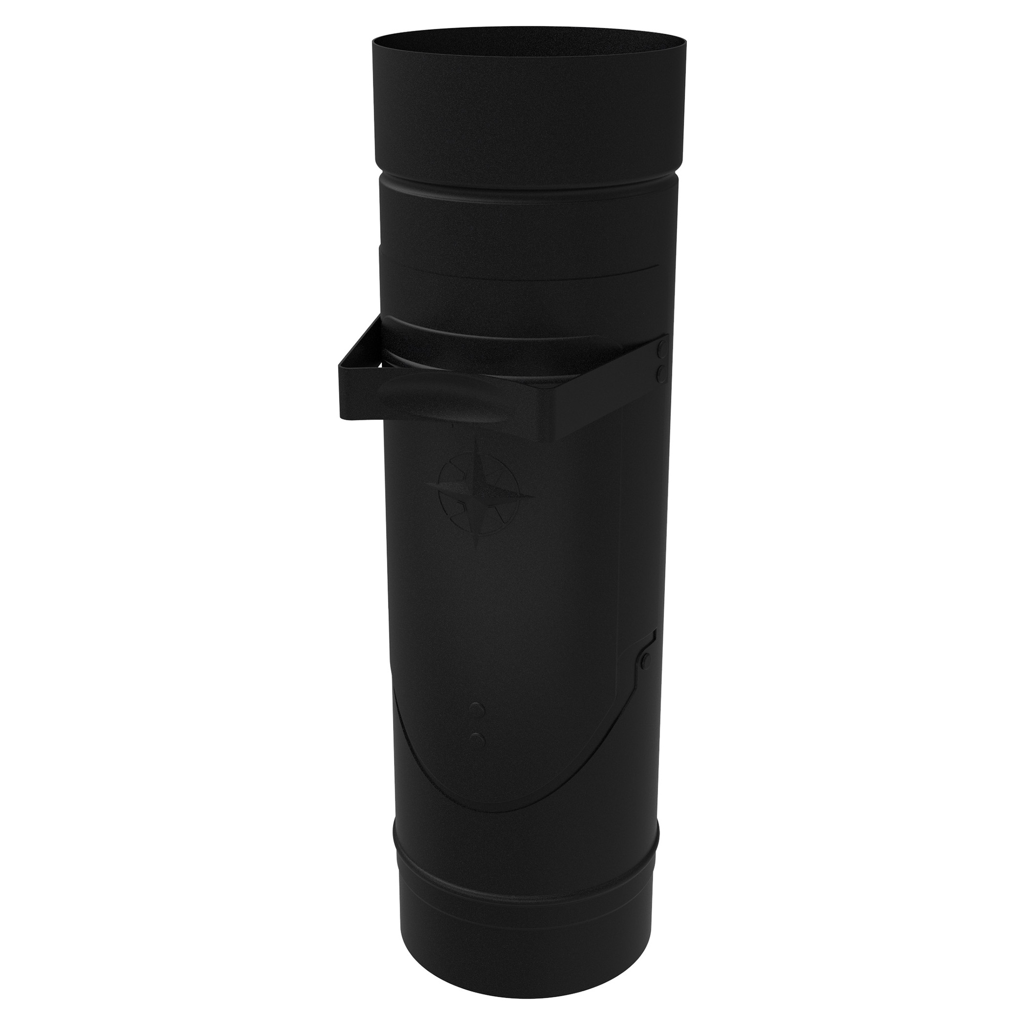 Zambelli Regenwasserklappe Ø 120 mm, Schwarz RAL 9005, COLORDUR, mit Sieb, mit Zambelli-Logo - 1 Stk.