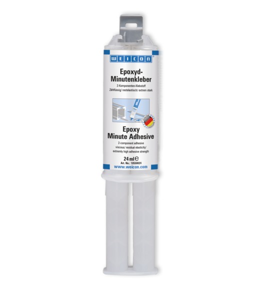 WEICON Epoxyd-Minutenkleber, universeller Epoxidharzklebstoff, 24 ml, transparent