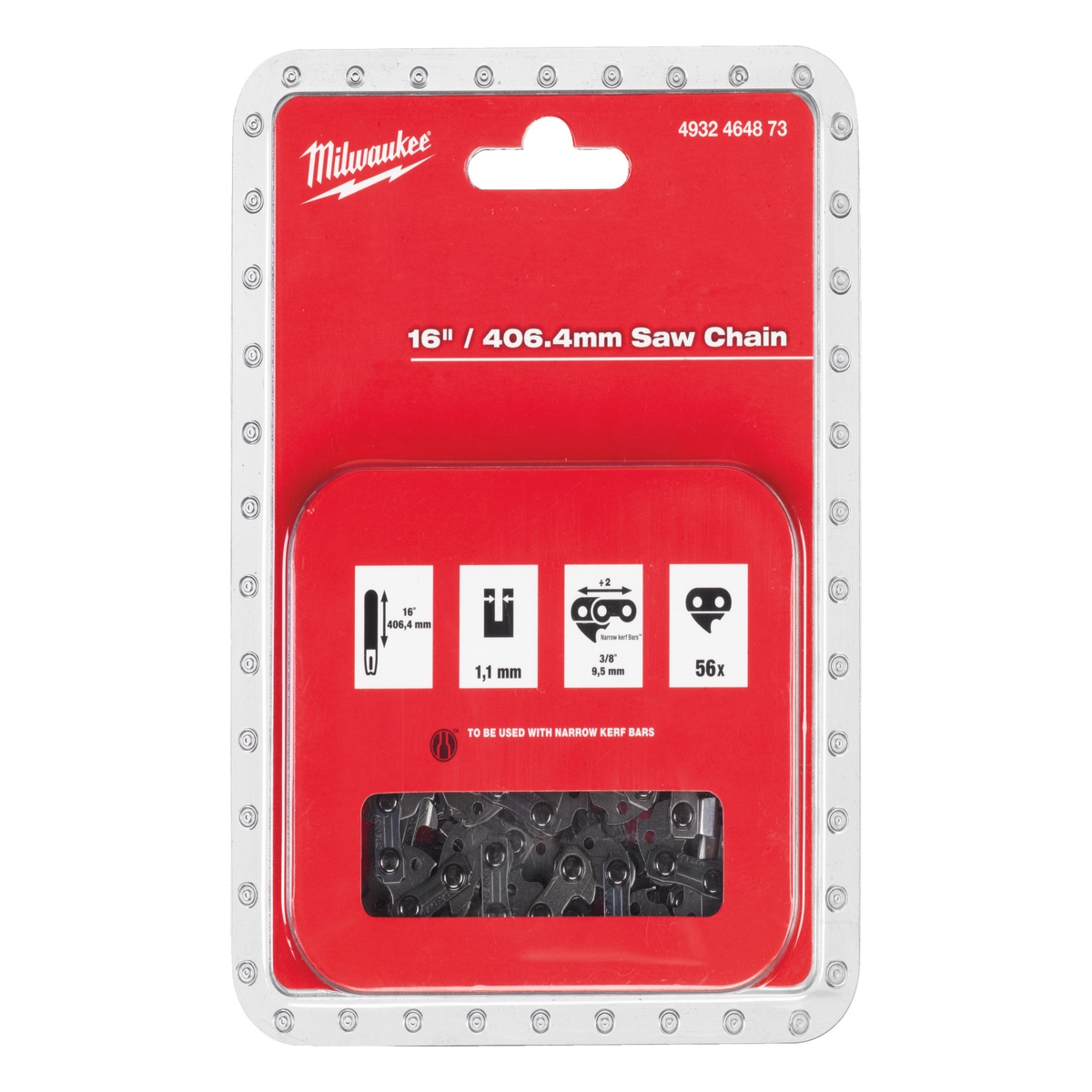 Milwaukee Sägekette 3/8" 40 cm für M18 FCHS - 1 Stk. Milwaukee Sägekette 3/8" 40 cm für M18 FCHS - 1 Stk.