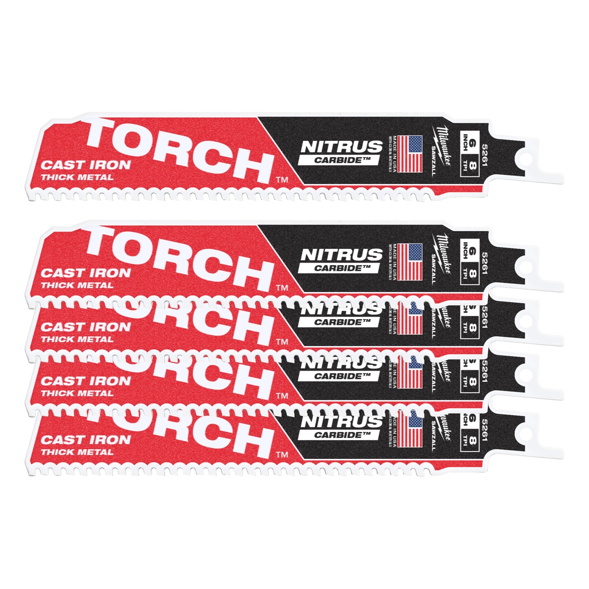 Milwaukee Säbelsägeblatt 150x8 mm TORCH HM - 5 Stk.