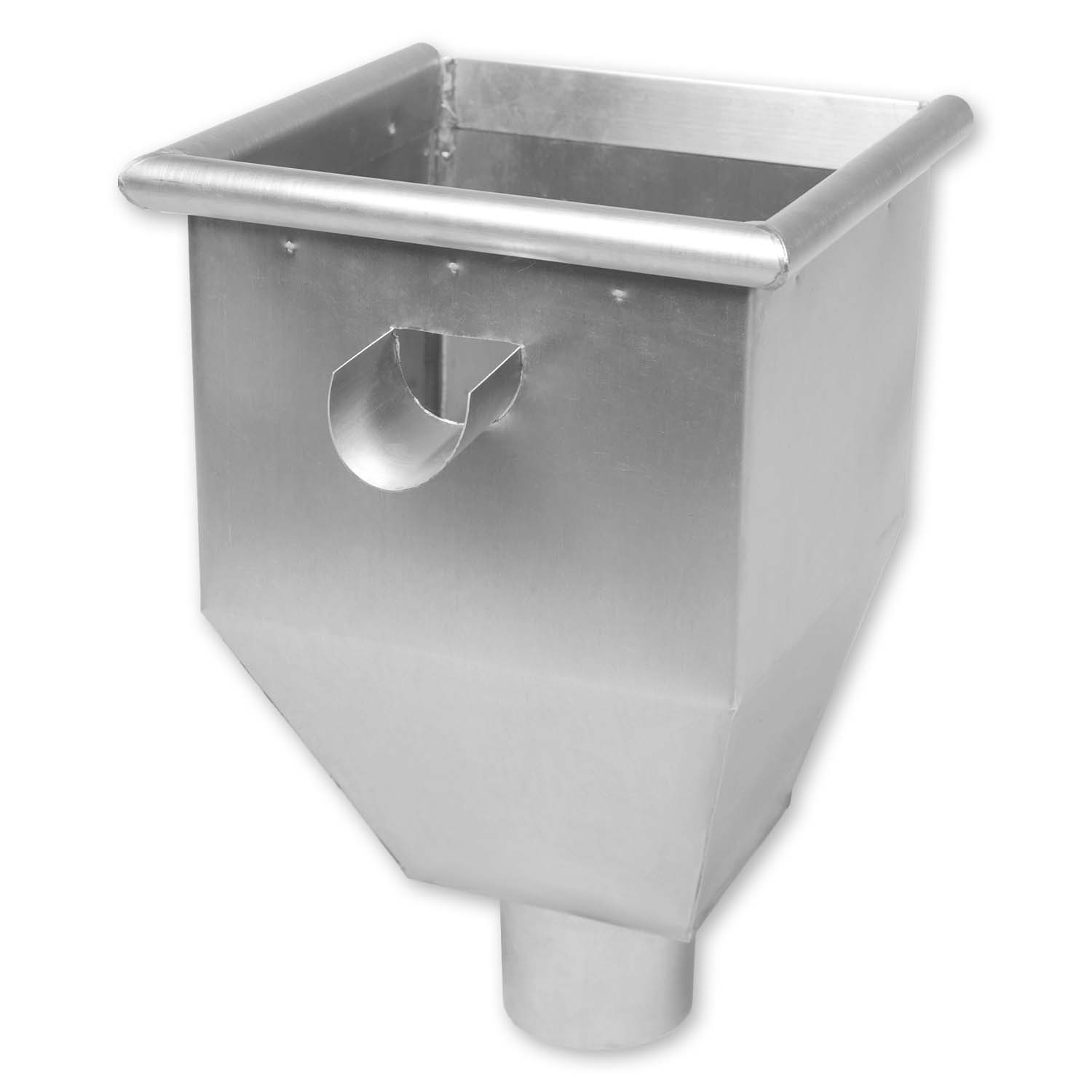 Zambelli Terrassenkessel Ø 100 mm, Titan-Zink, mit Überlauf - 1 Stk.