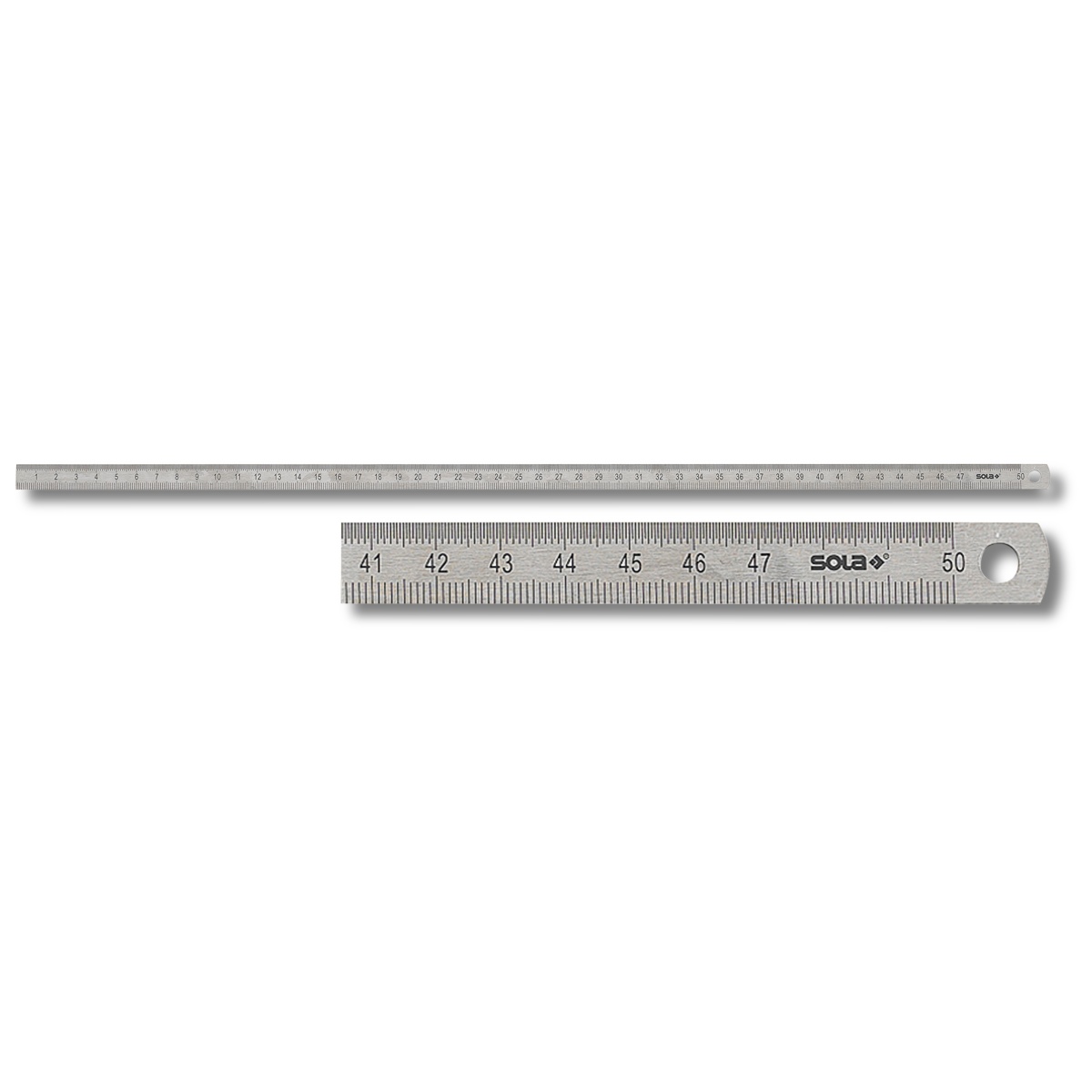 Sola Stahlmaßstab flexibel LSS, 500 mm, rostfreier Federstahl 13 x 0,5 mm, beidseitig geätzt