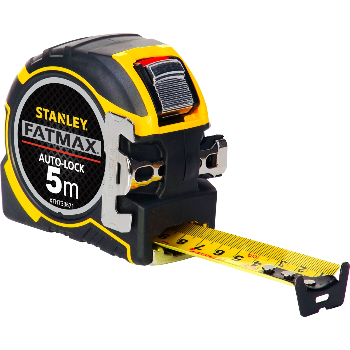 Stanley Bandmaß FATMAX PRO Autolock 5 m x 32 mm, Wechselhaken magnetisch und XL, BladeArmor
