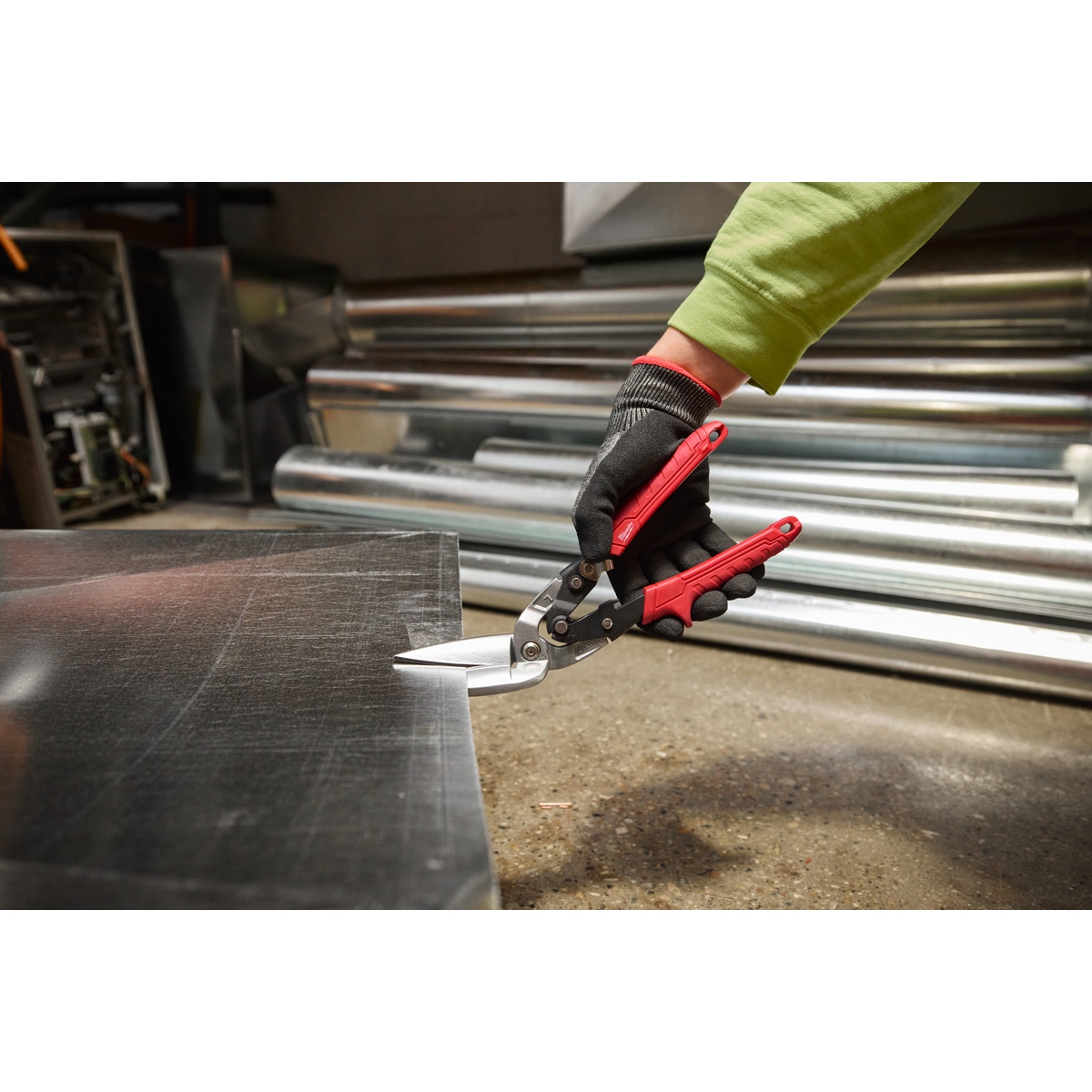 Milwaukee Extralange gebogene Blechschere links - 1 Stk. Milwaukee Extralange gebogene Blechschere links - 1 Stk.