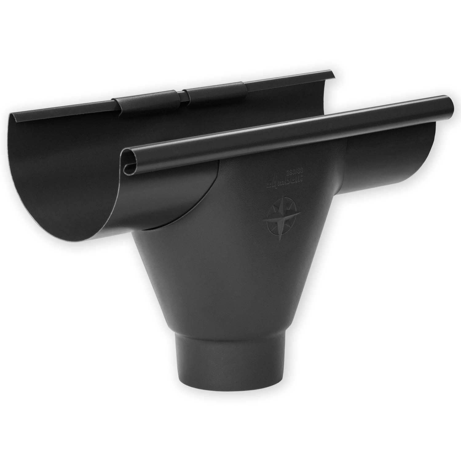 Zambelli Dachrinne 333 / 0,3 m 6 tlg, verzinkt, Schwarz, mit vormont. 333/100 Einhängestutzen Zambelli Dachrinne 333 / 0,3 m 6 tlg, verzinkt, Schwarz, mit vormont. 333/100 Einhängestutzen